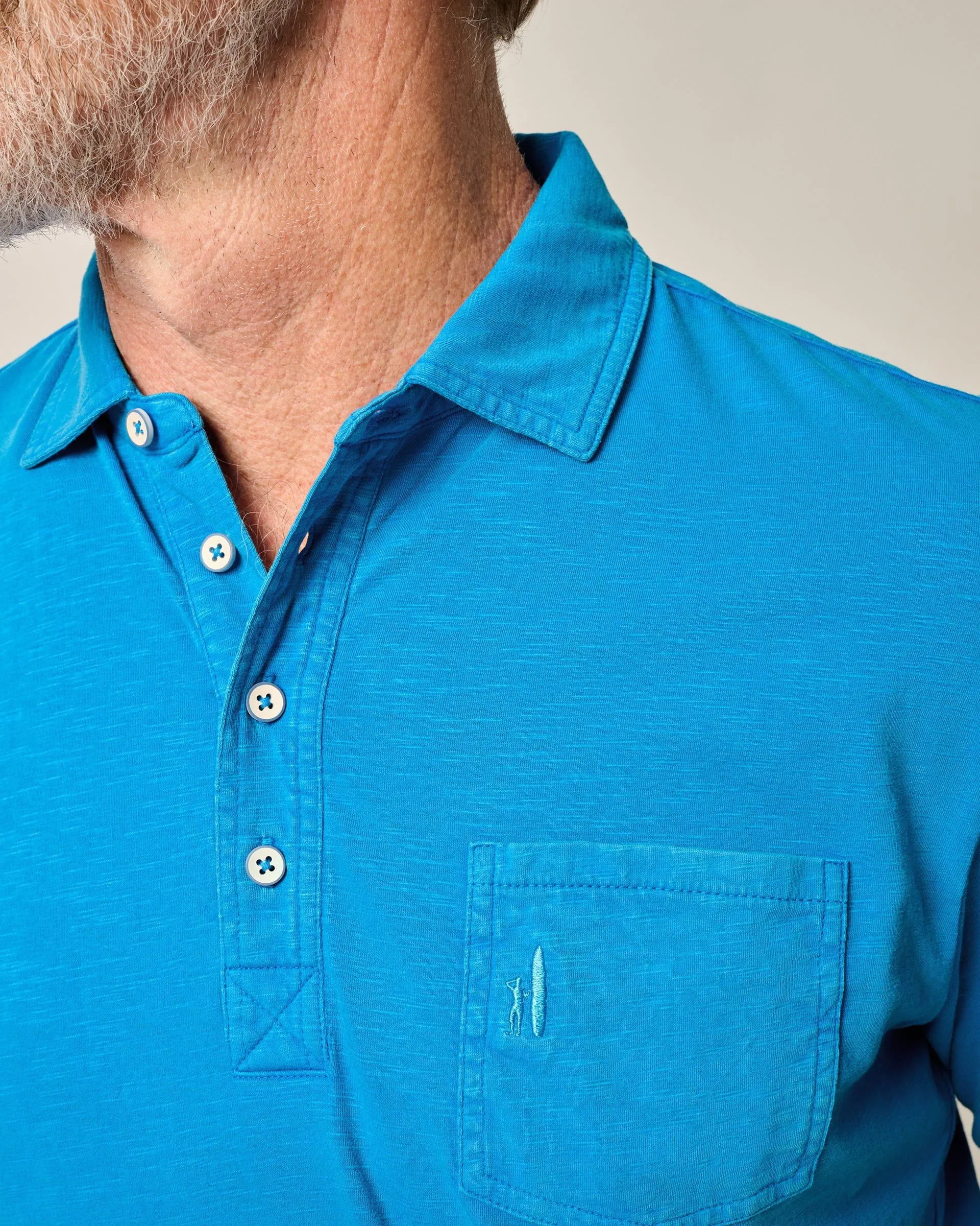 Original 4-Button Polo - Coastal Wash