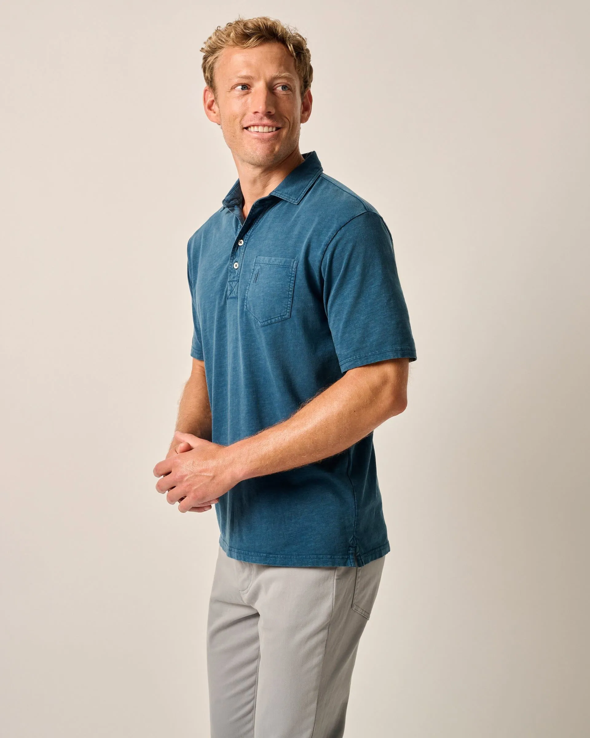 Original 4-Button Polo - Coastal Wash