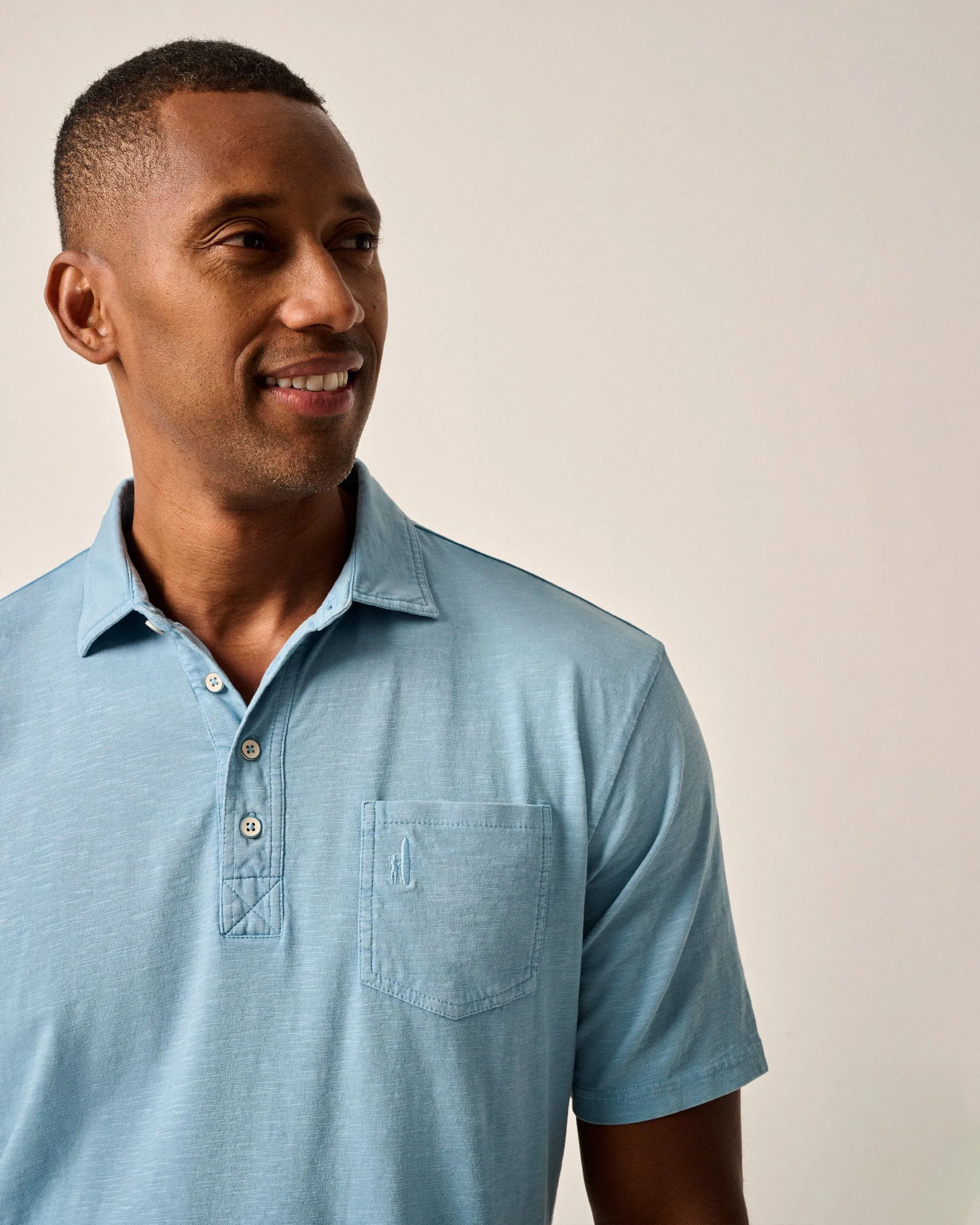 Original 4-Button Polo - Coastal Wash