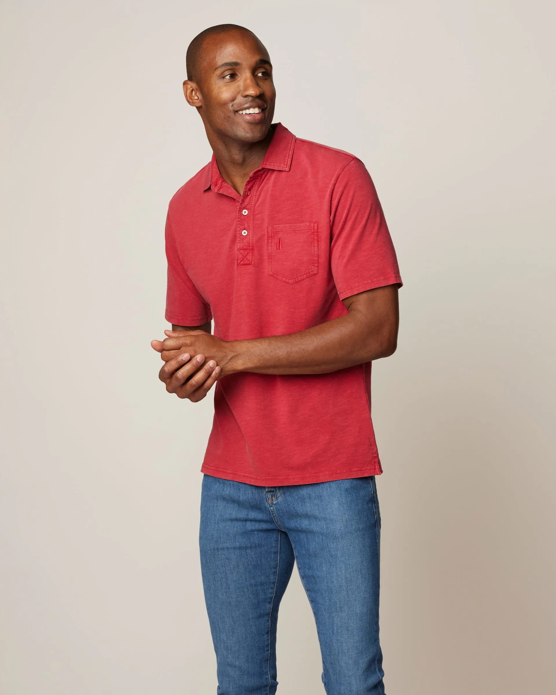 Original 4-Button Polo - Coastal Wash