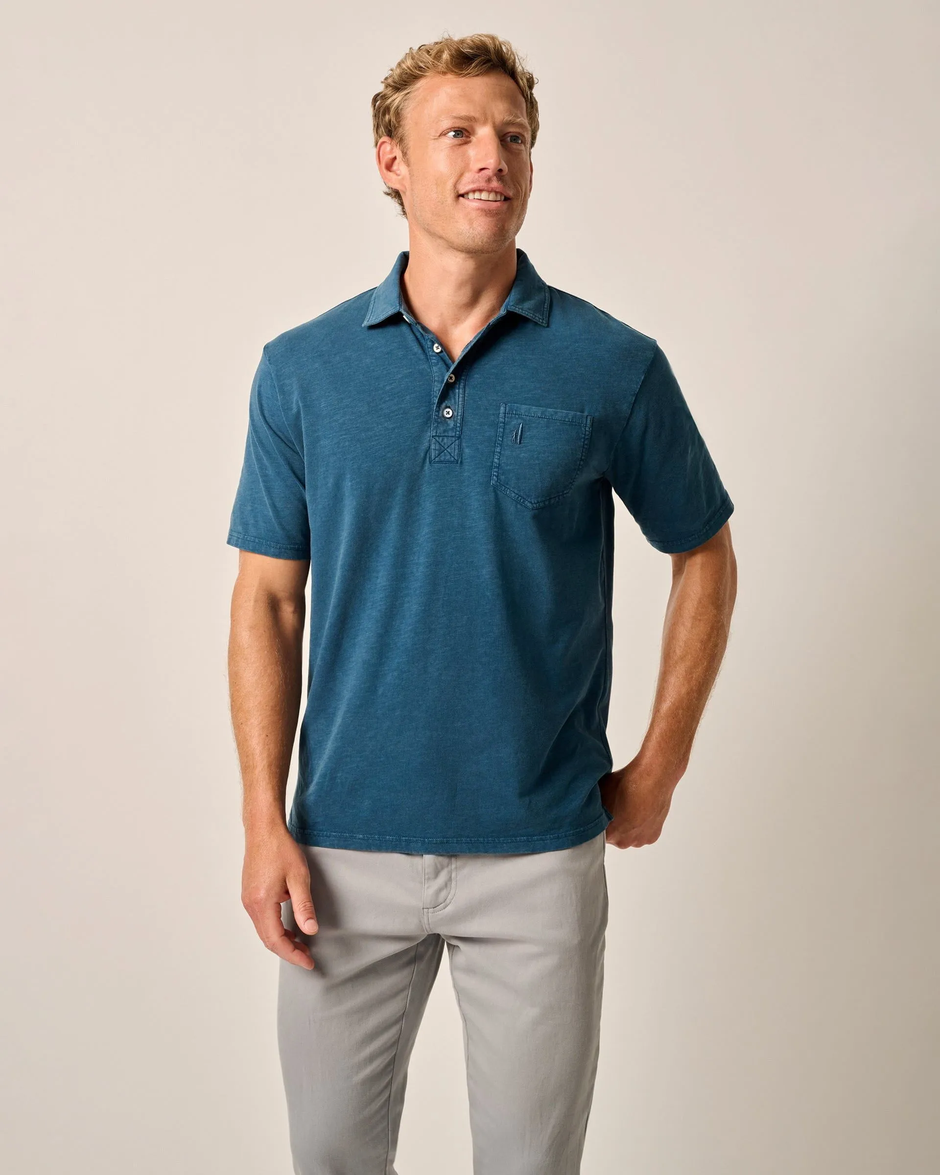 Original 4-Button Polo - Coastal Wash