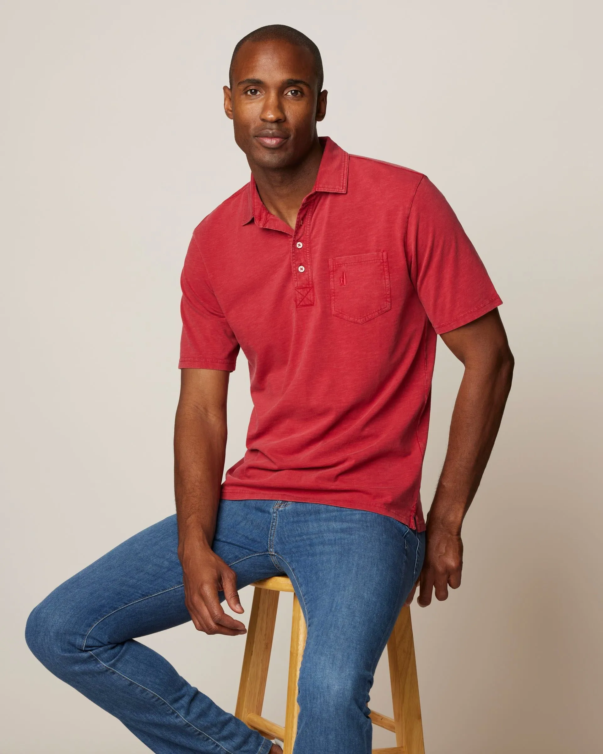 Original 4-Button Polo - Coastal Wash