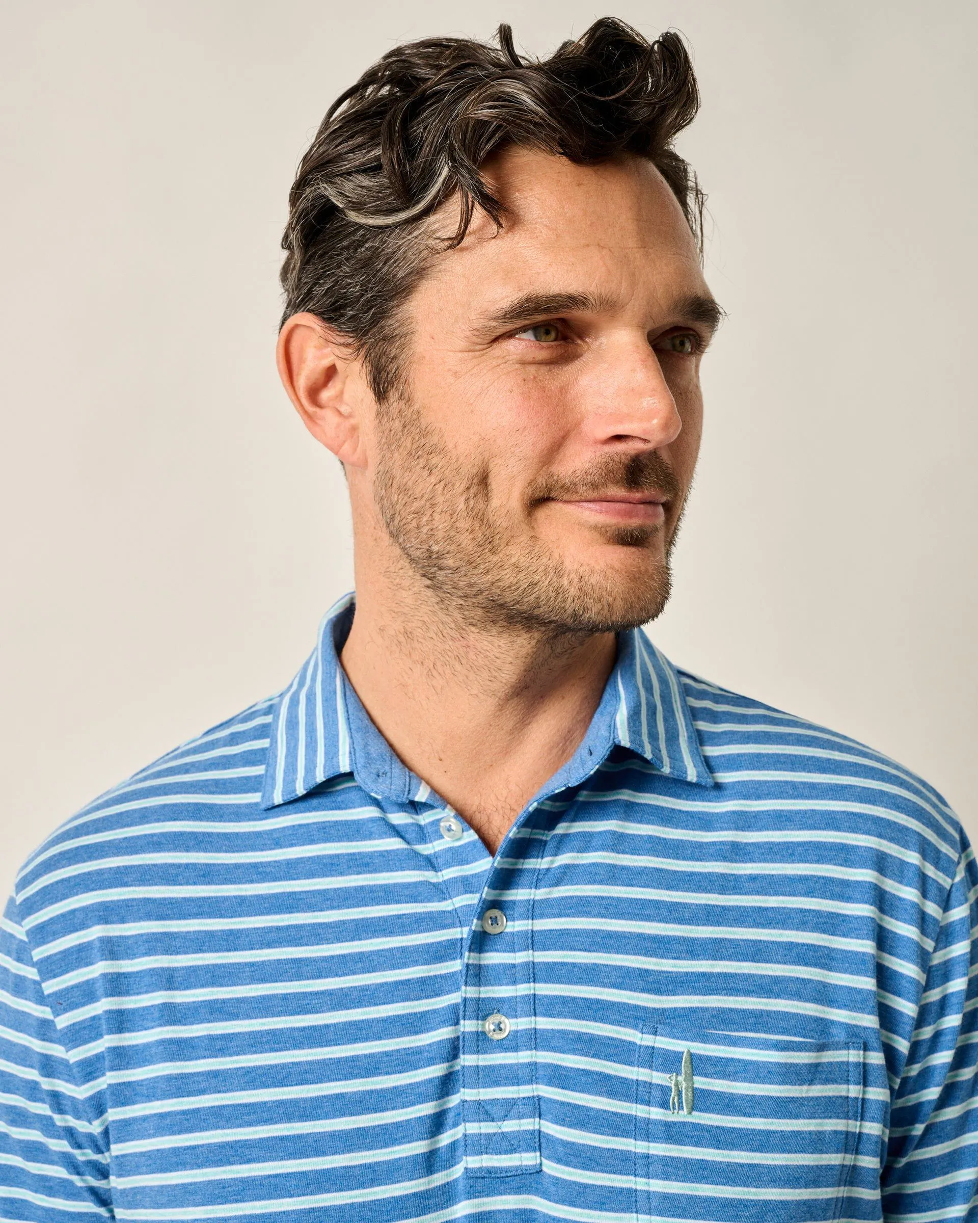 Original 4-Button Polo - Matthis Stripe