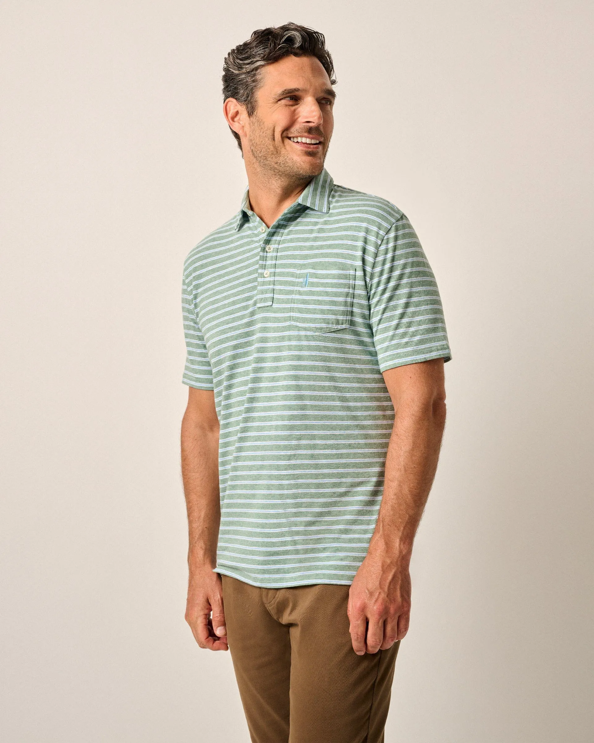 Original 4-Button Polo - Matthis Stripe