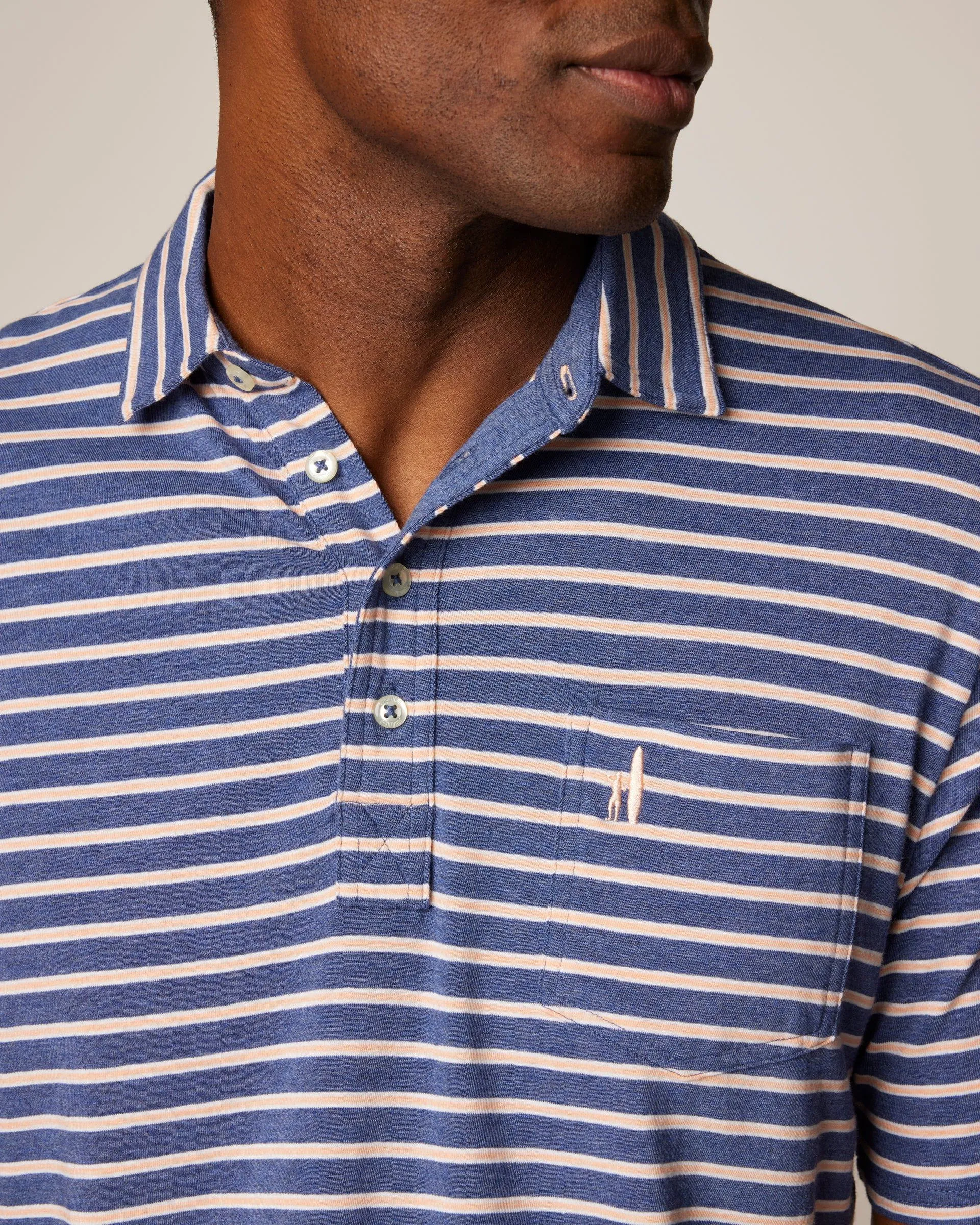 Original 4-Button Polo - Matthis Stripe