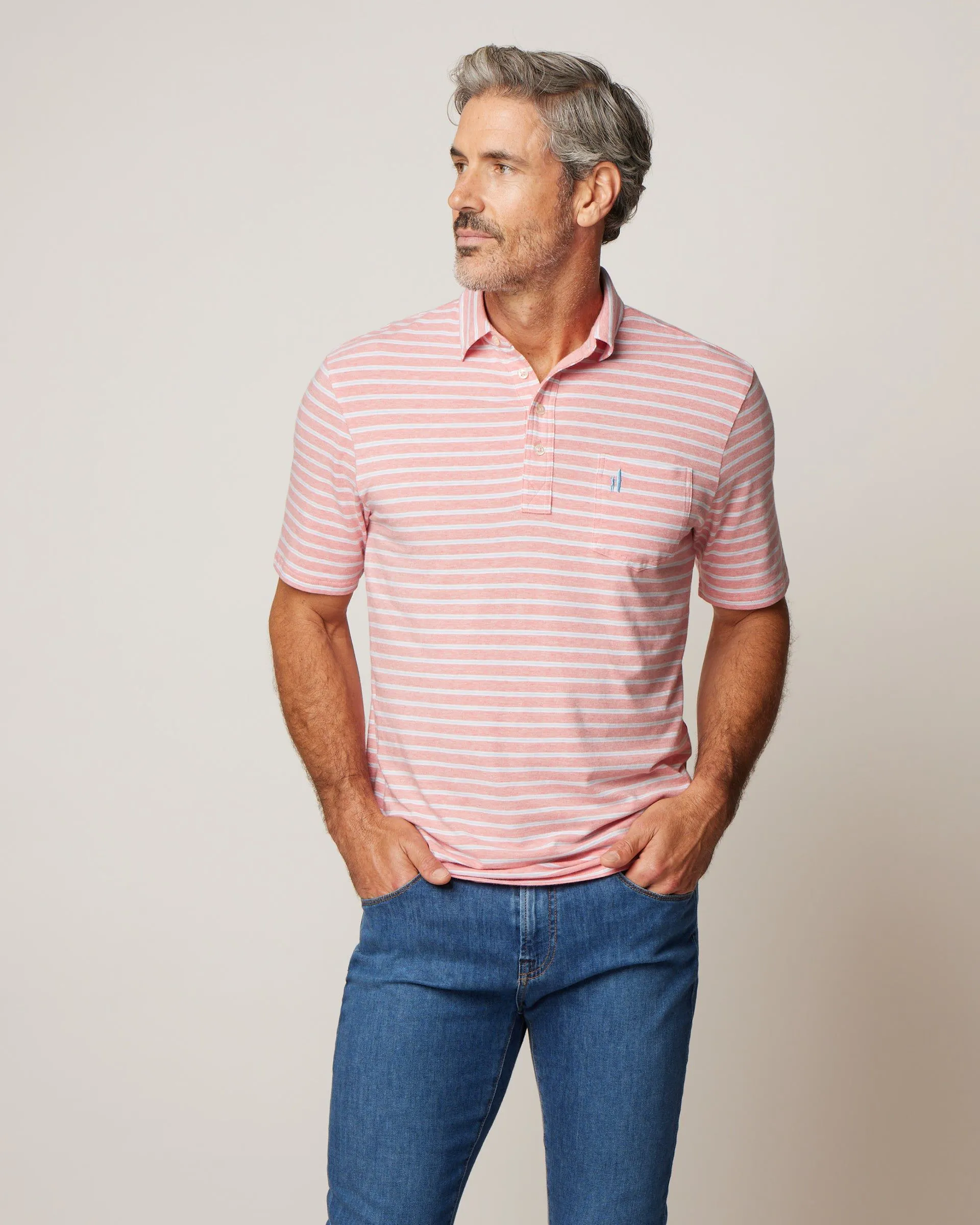 Original 4-Button Polo - Matthis Stripe