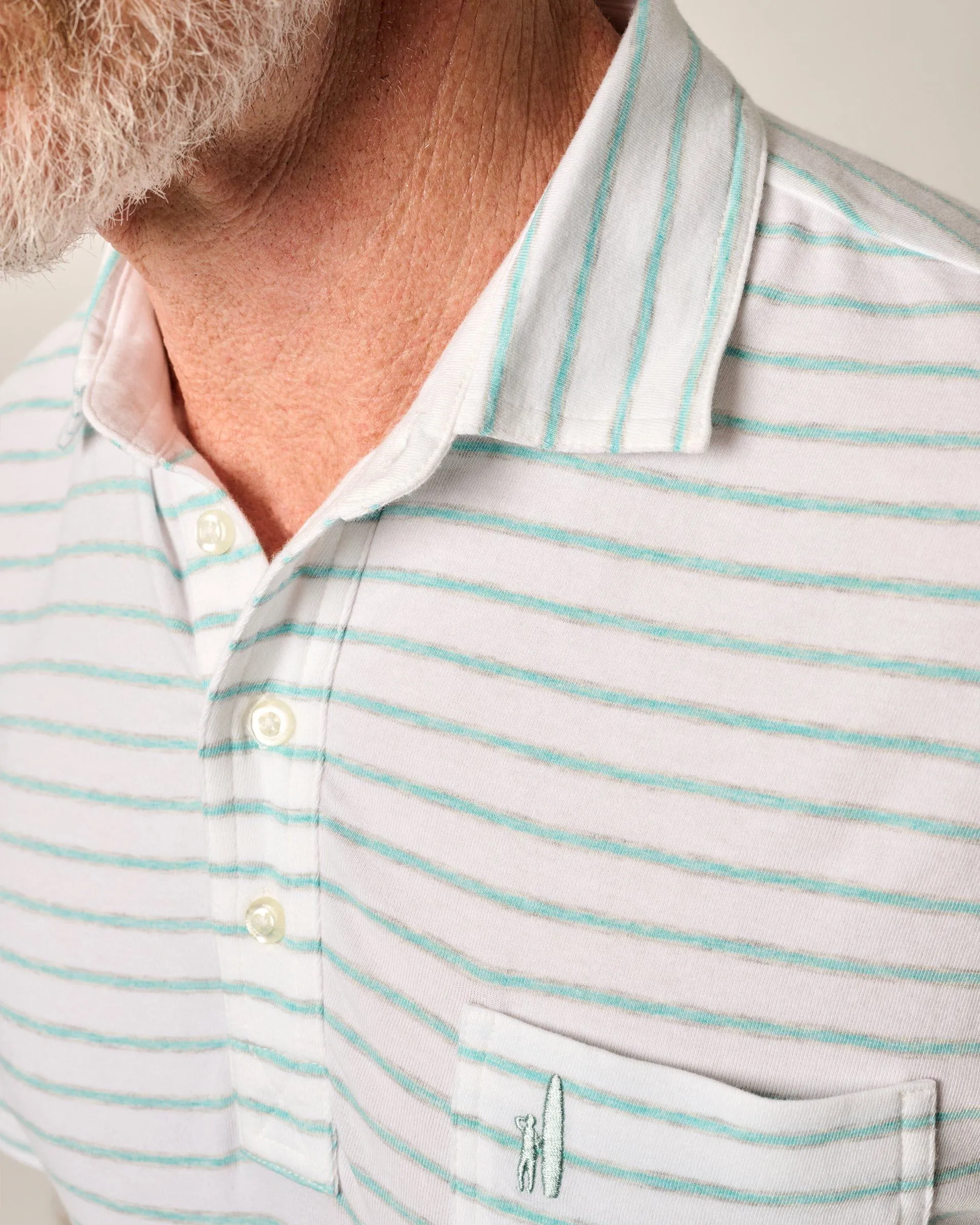 Original 4-Button Polo - Matthis Stripe