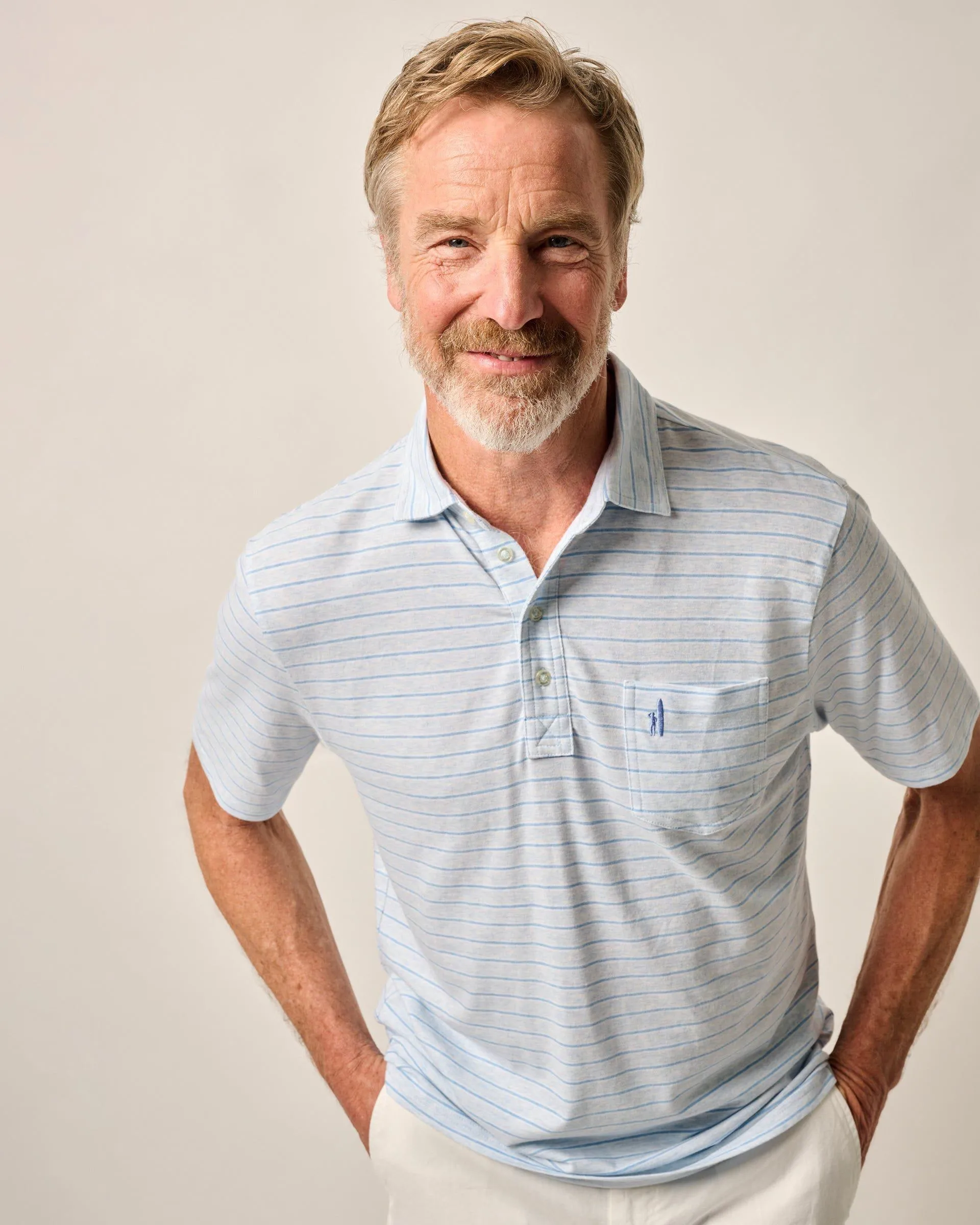 Original 4-Button Polo - Matthis Stripe