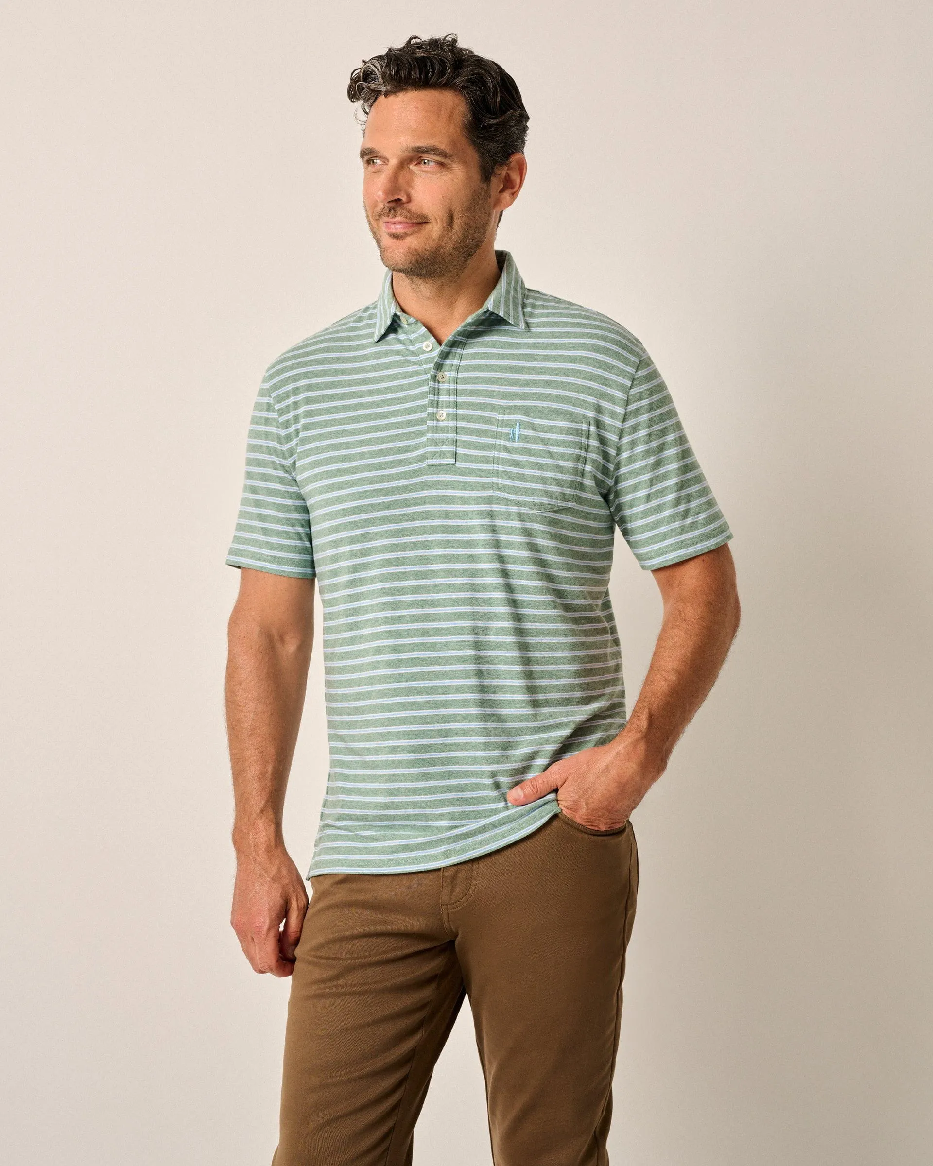 Original 4-Button Polo - Matthis Stripe
