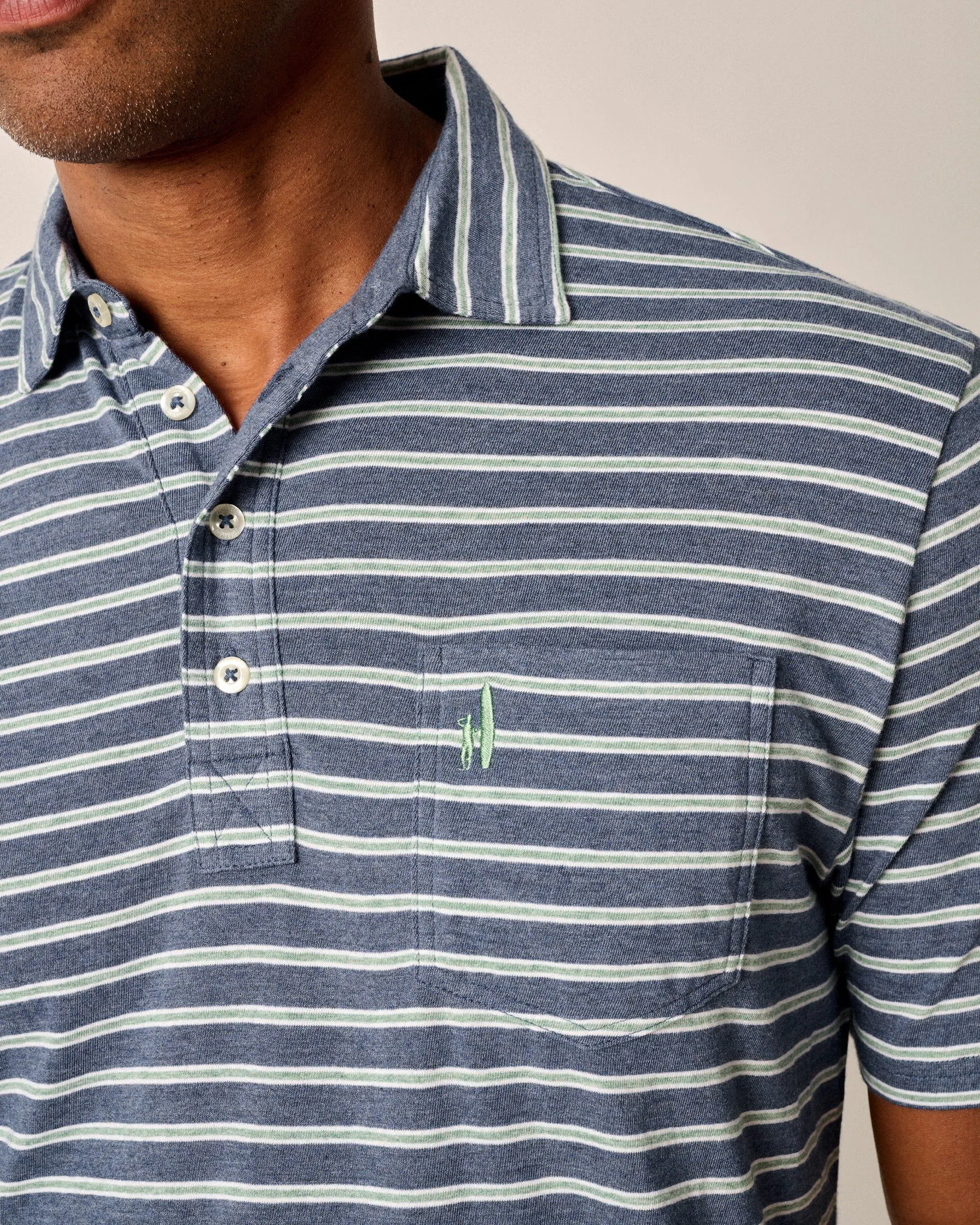 Original 4-Button Polo - Matthis Stripe