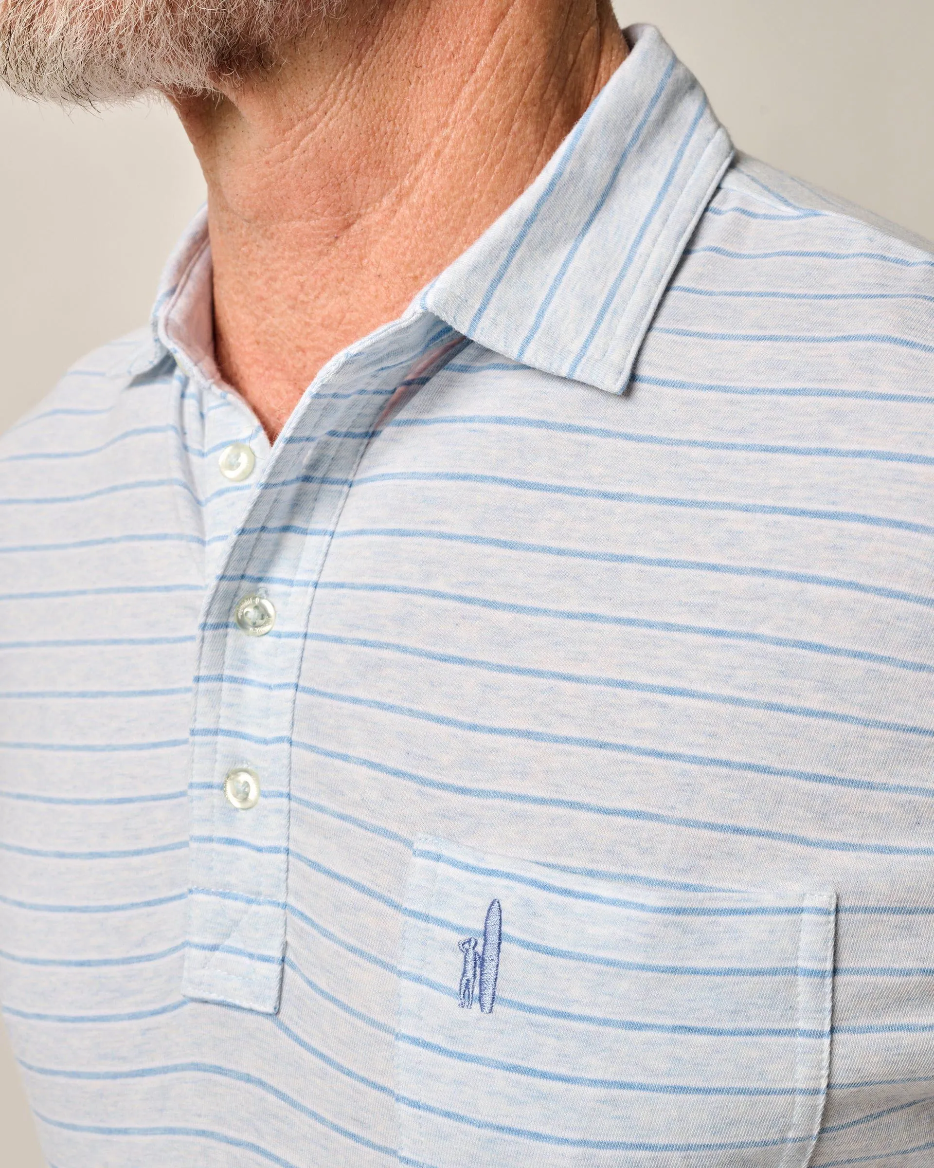 Original 4-Button Polo - Matthis Stripe