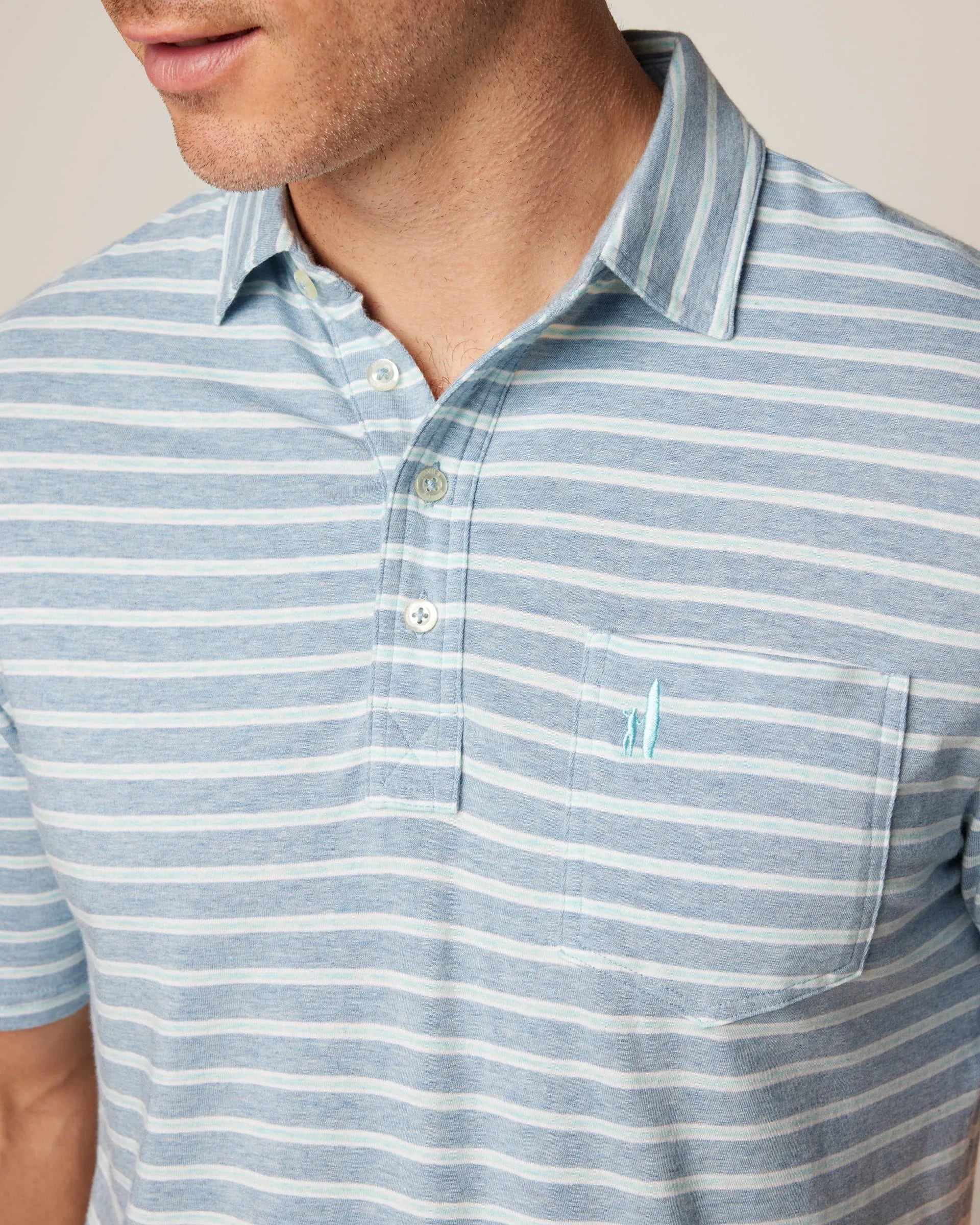 Original 4-Button Polo - Matthis Stripe