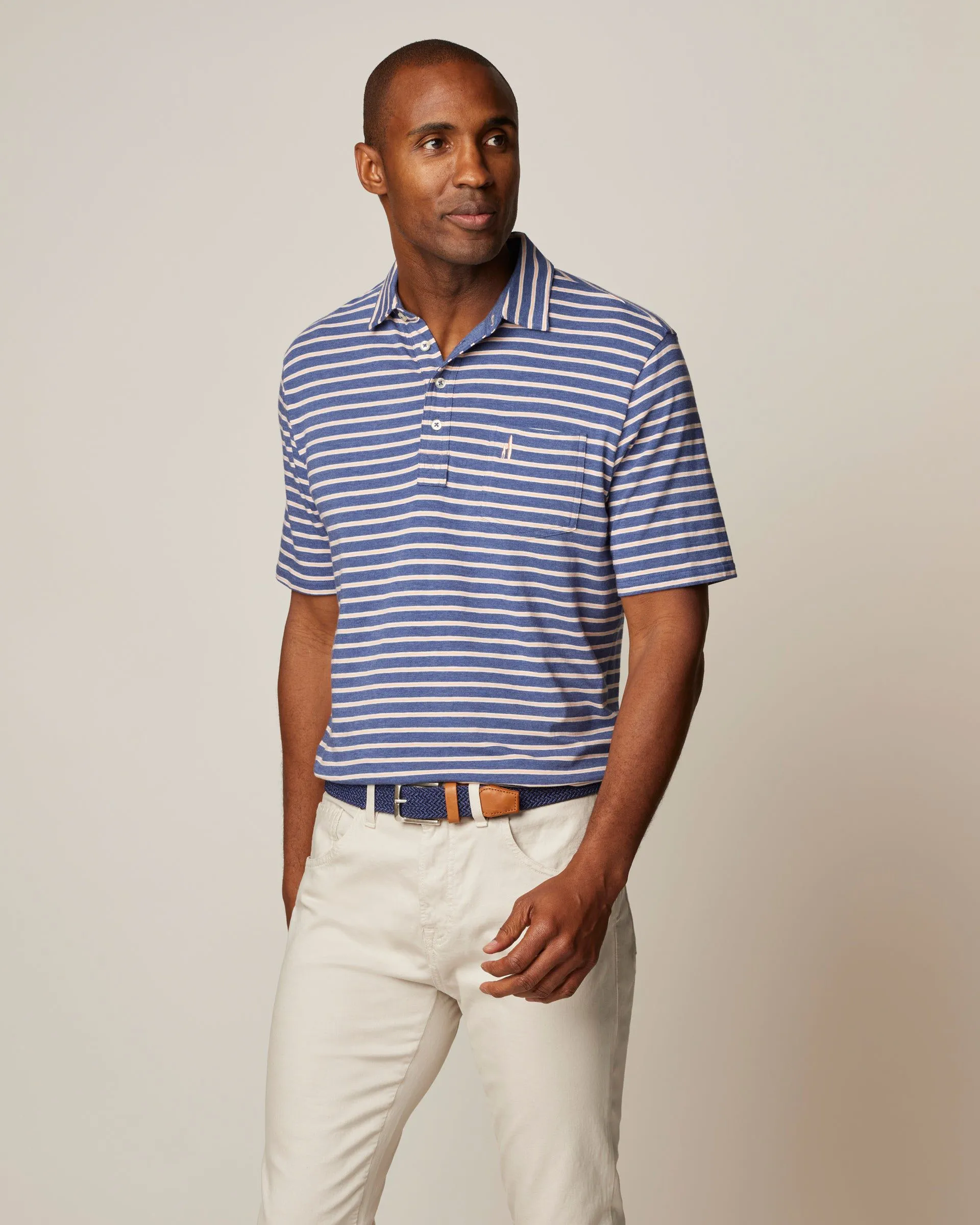 Original 4-Button Polo - Matthis Stripe