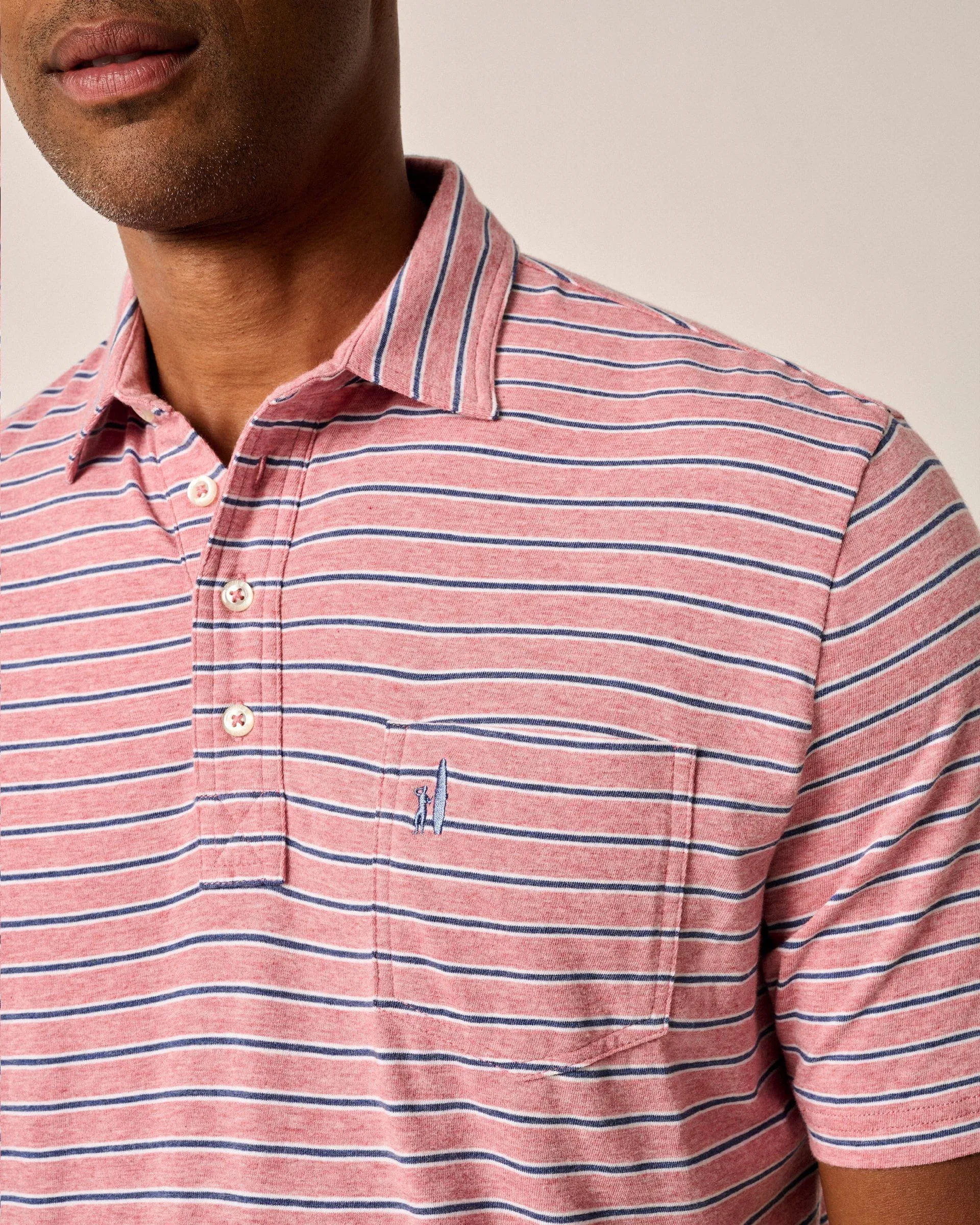 Original 4-Button Polo - Matthis Stripe
