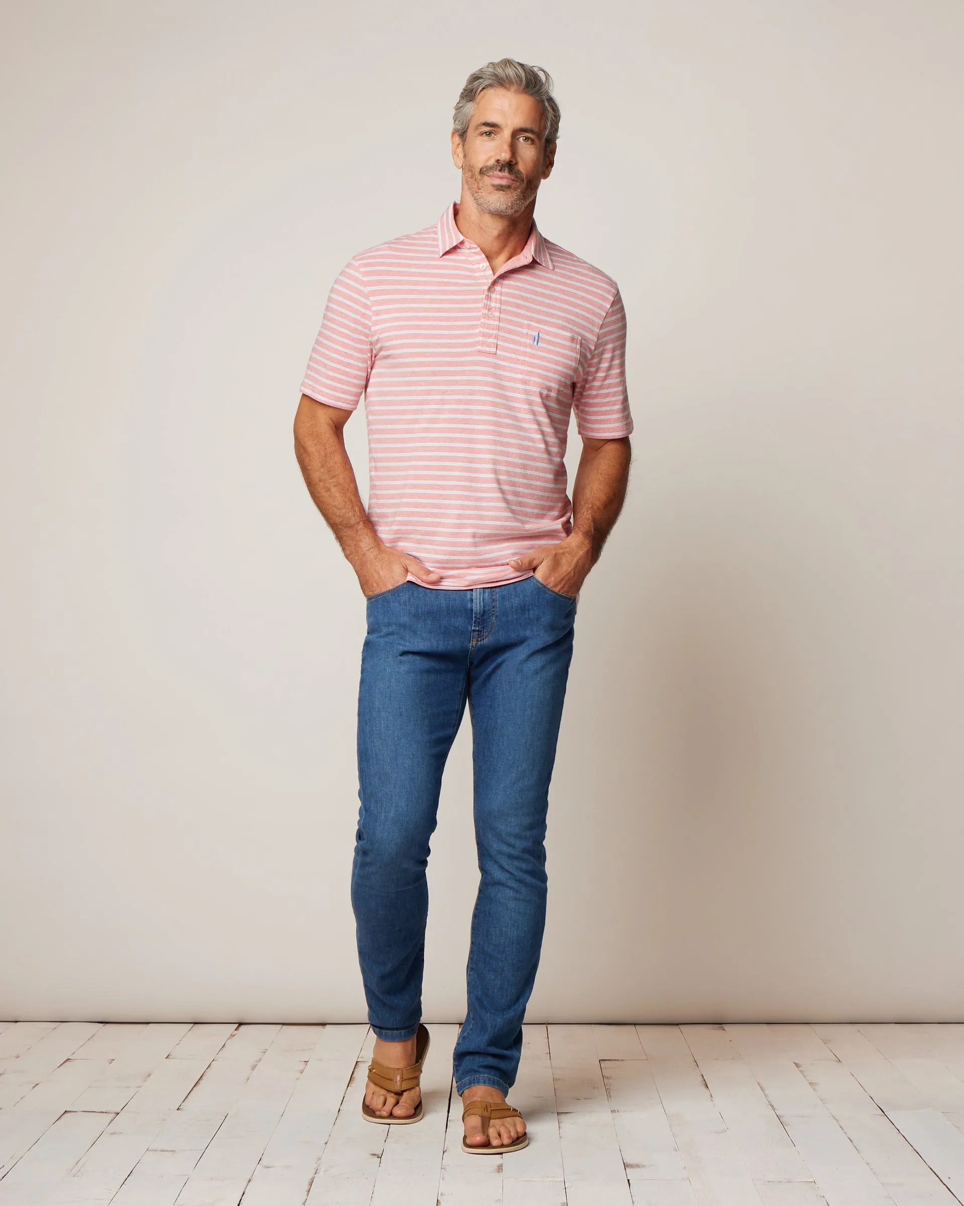 Original 4-Button Polo - Matthis Stripe