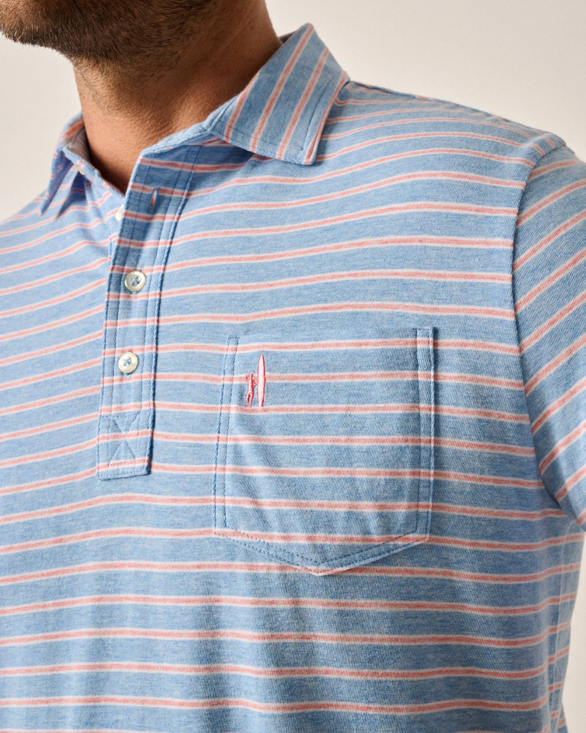 Original 4-Button Polo - Matthis Stripe
