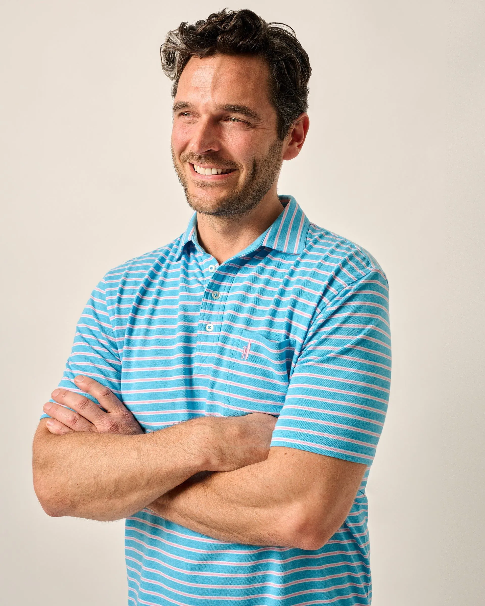 Original 4-Button Polo - Matthis Stripe