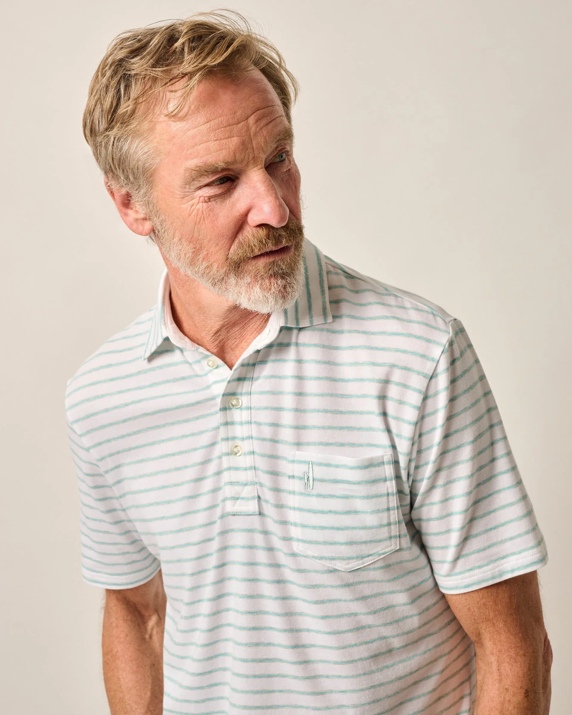 Original 4-Button Polo - Matthis Stripe
