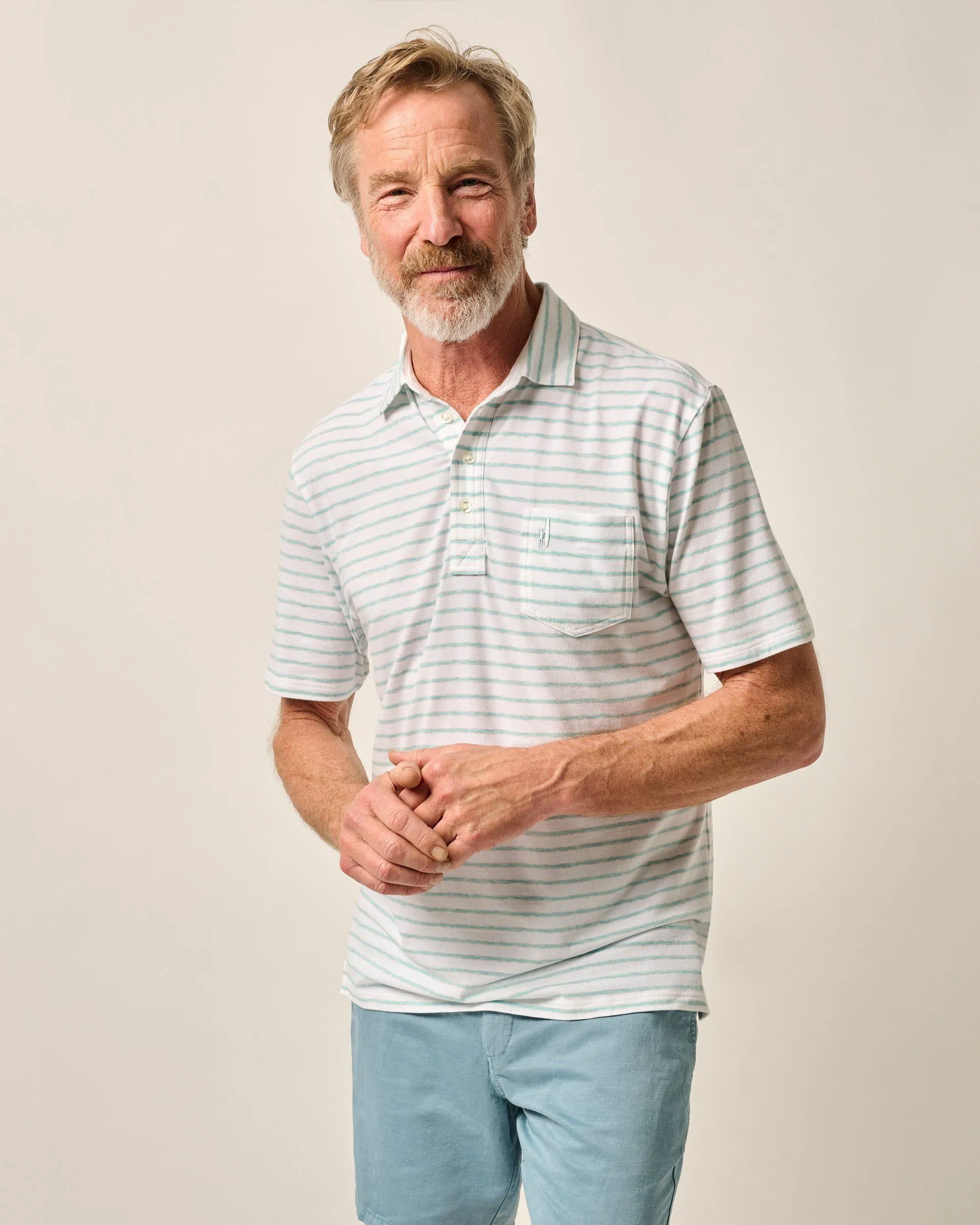 Original 4-Button Polo - Matthis Stripe