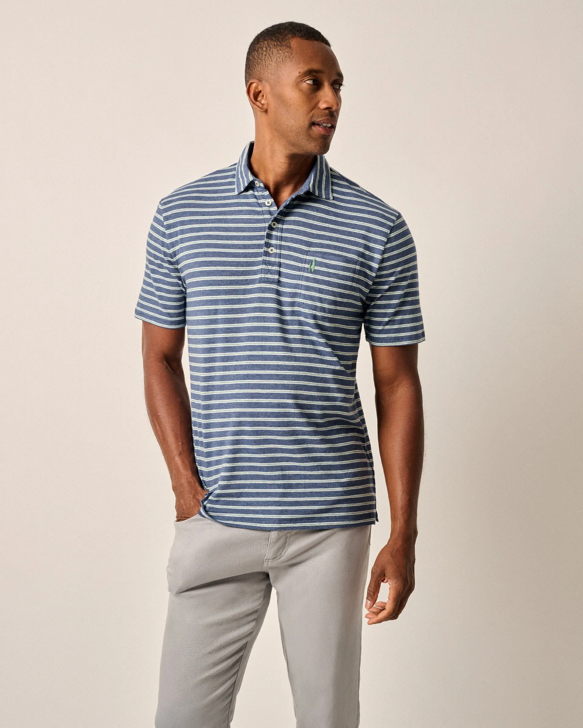 Original 4-Button Polo - Matthis Stripe