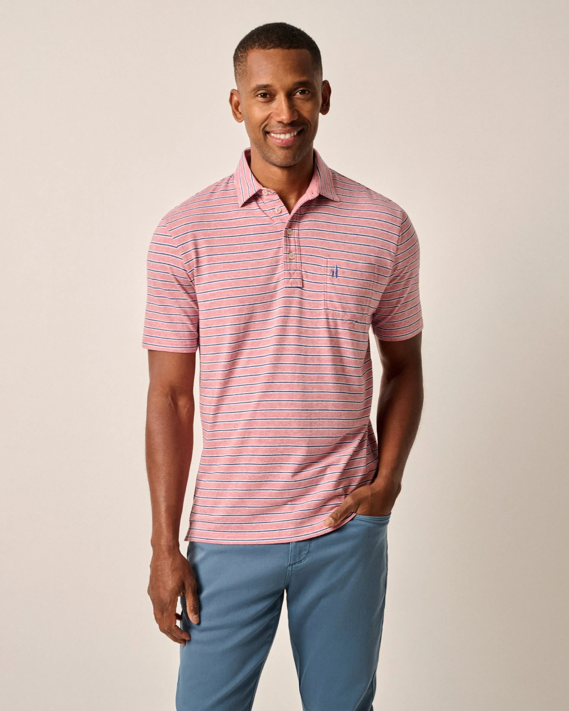 Original 4-Button Polo - Matthis Stripe