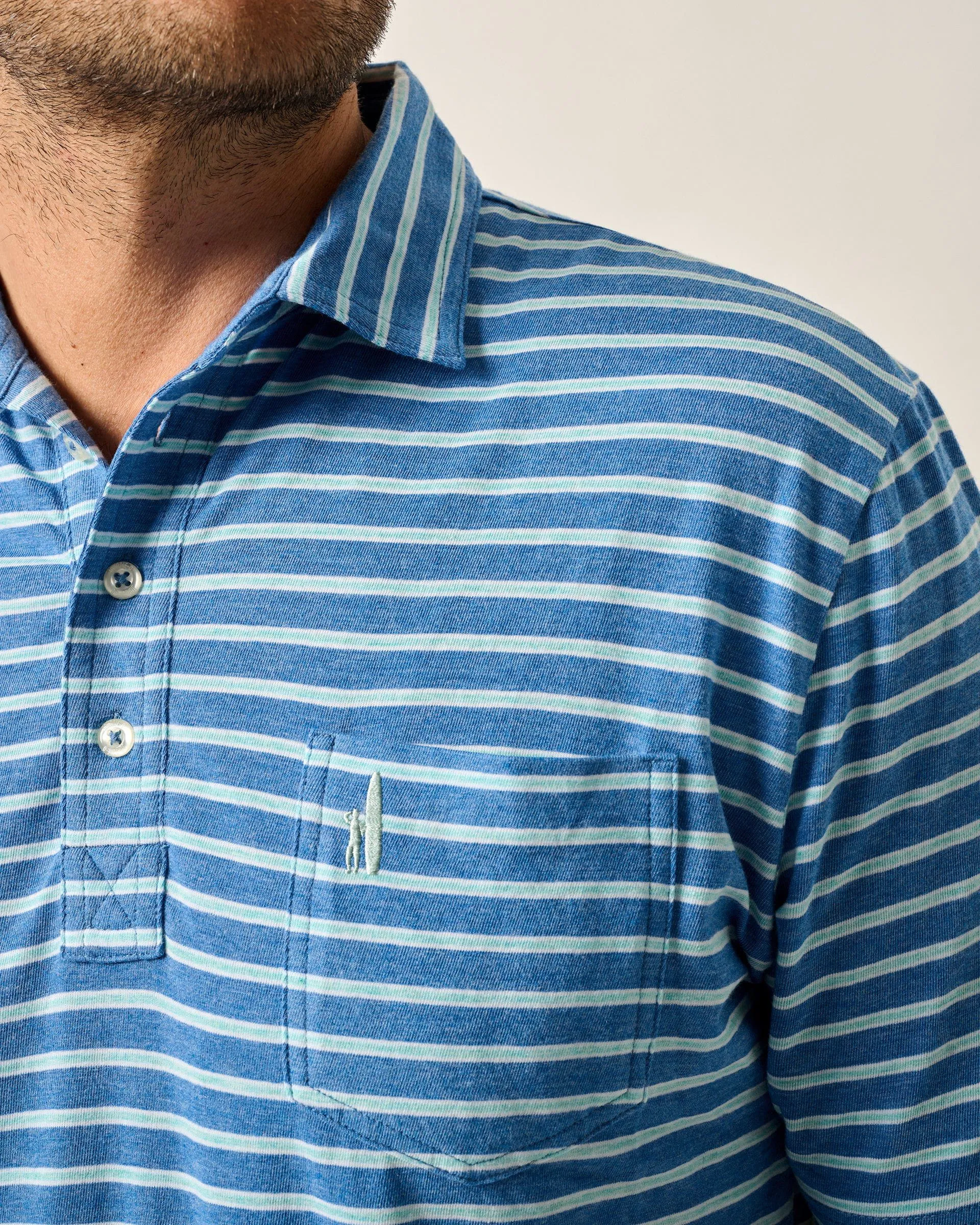 Original 4-Button Polo - Matthis Stripe