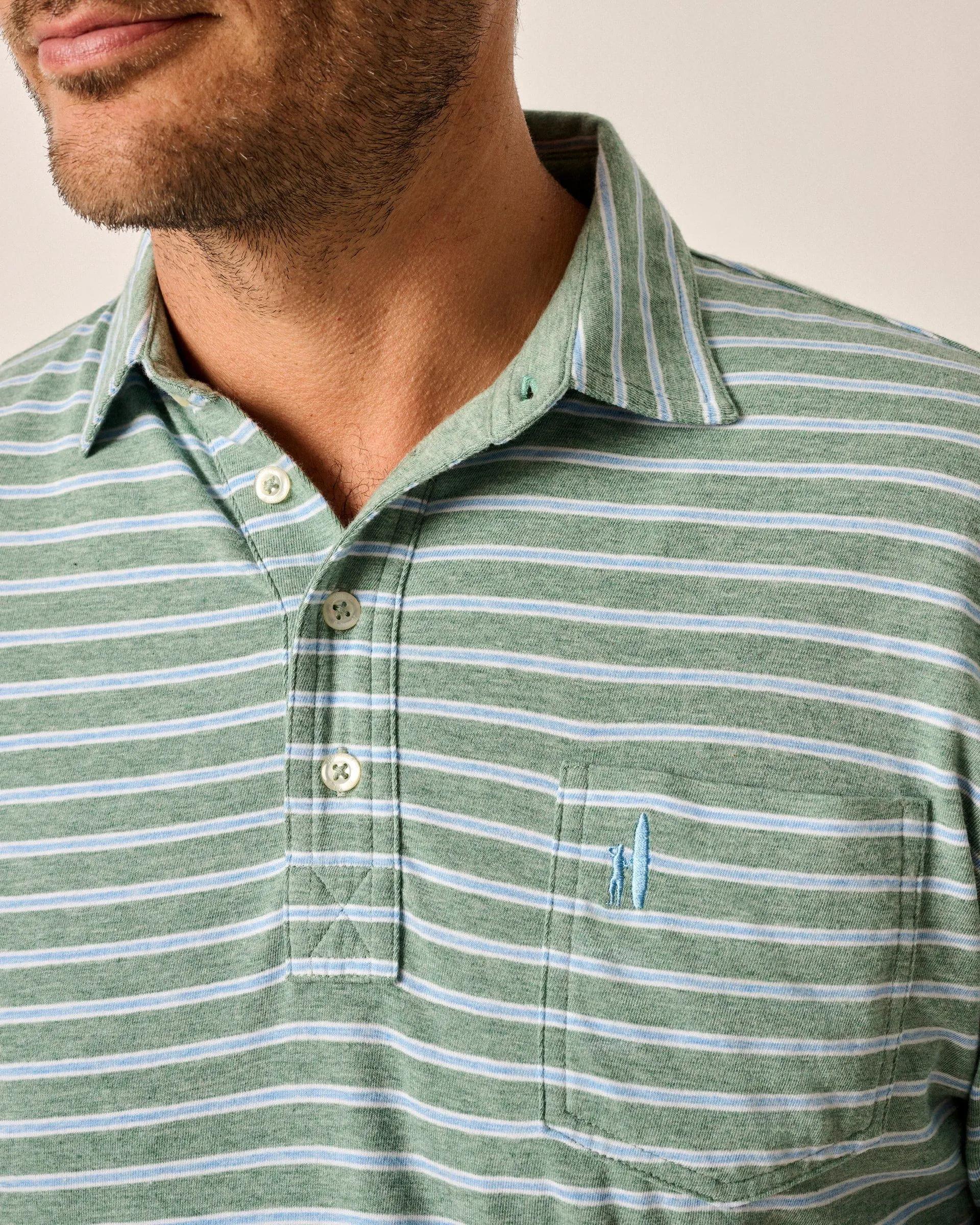 Original 4-Button Polo - Matthis Stripe