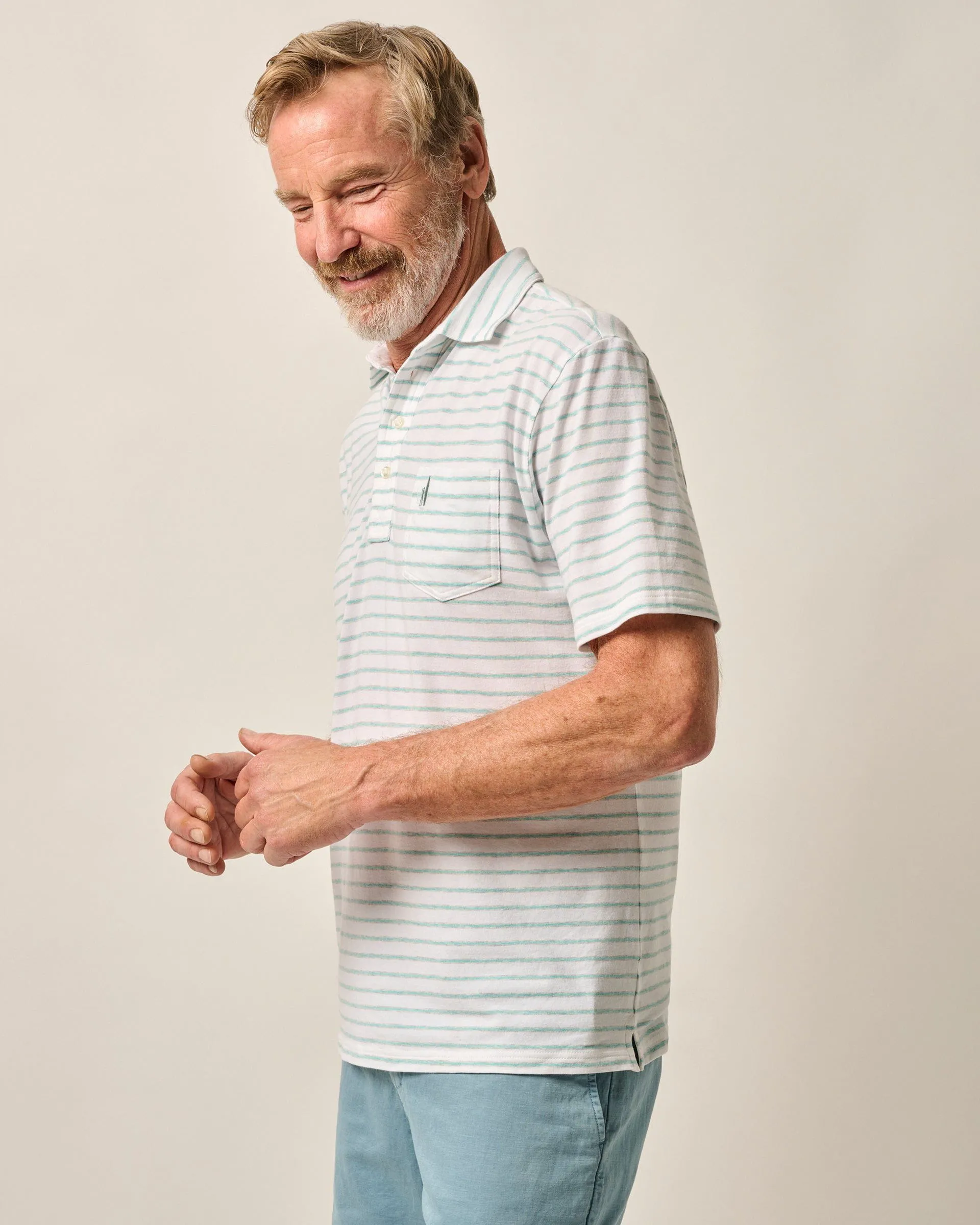 Original 4-Button Polo - Matthis Stripe