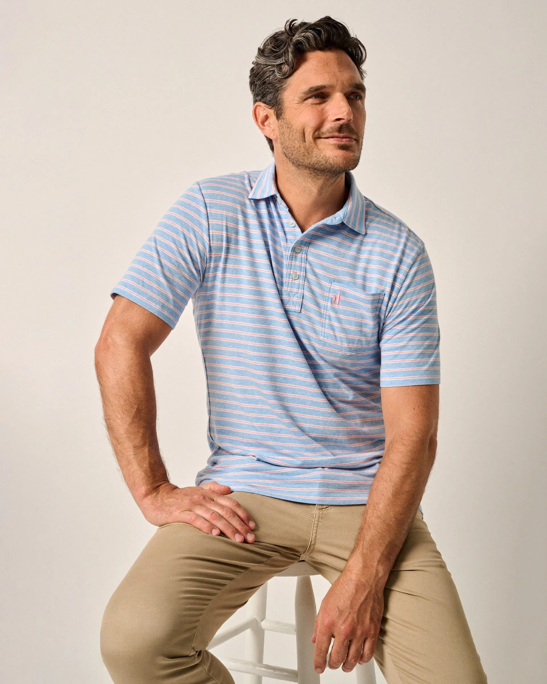 Original 4-Button Polo - Matthis Stripe