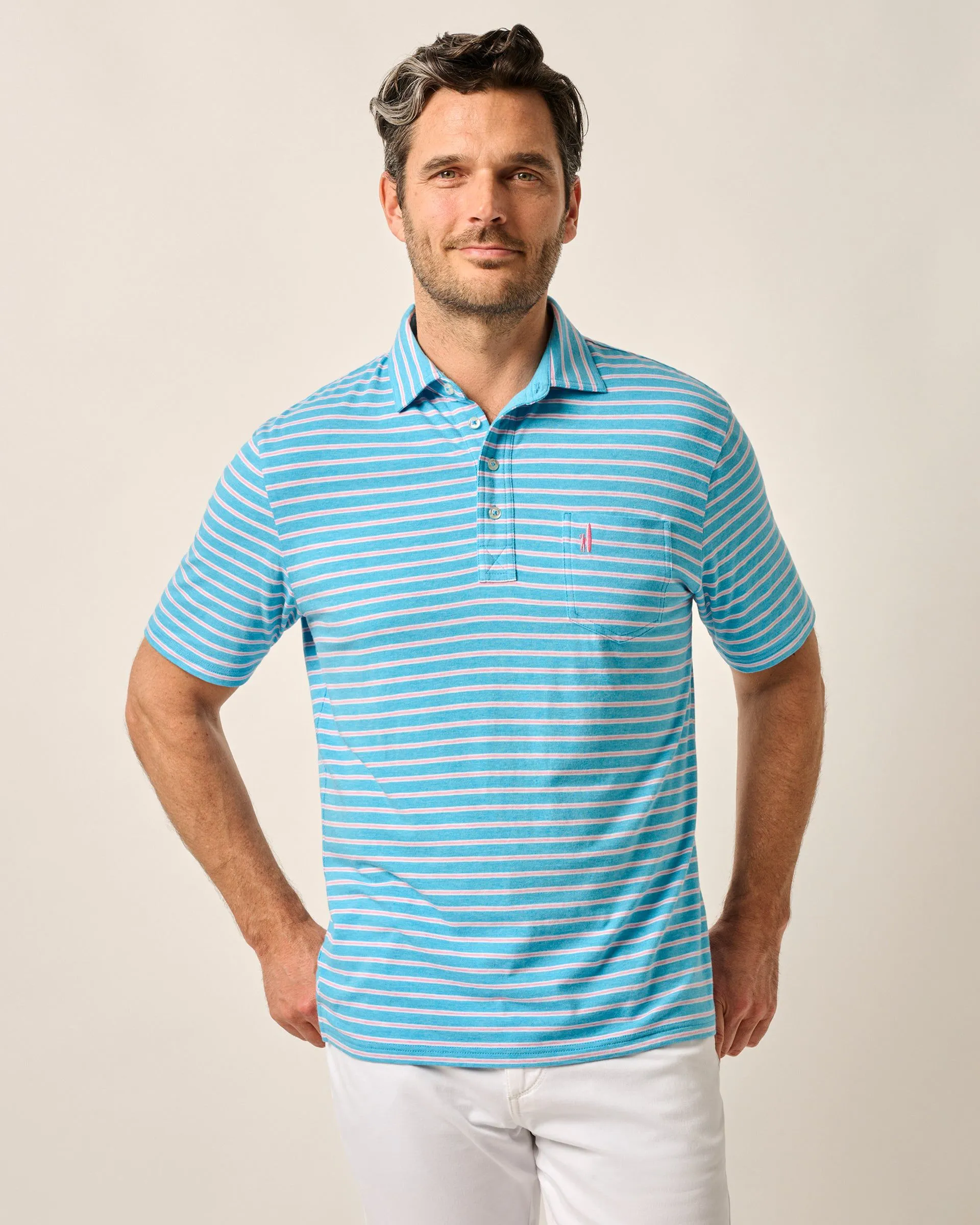 Original 4-Button Polo - Matthis Stripe