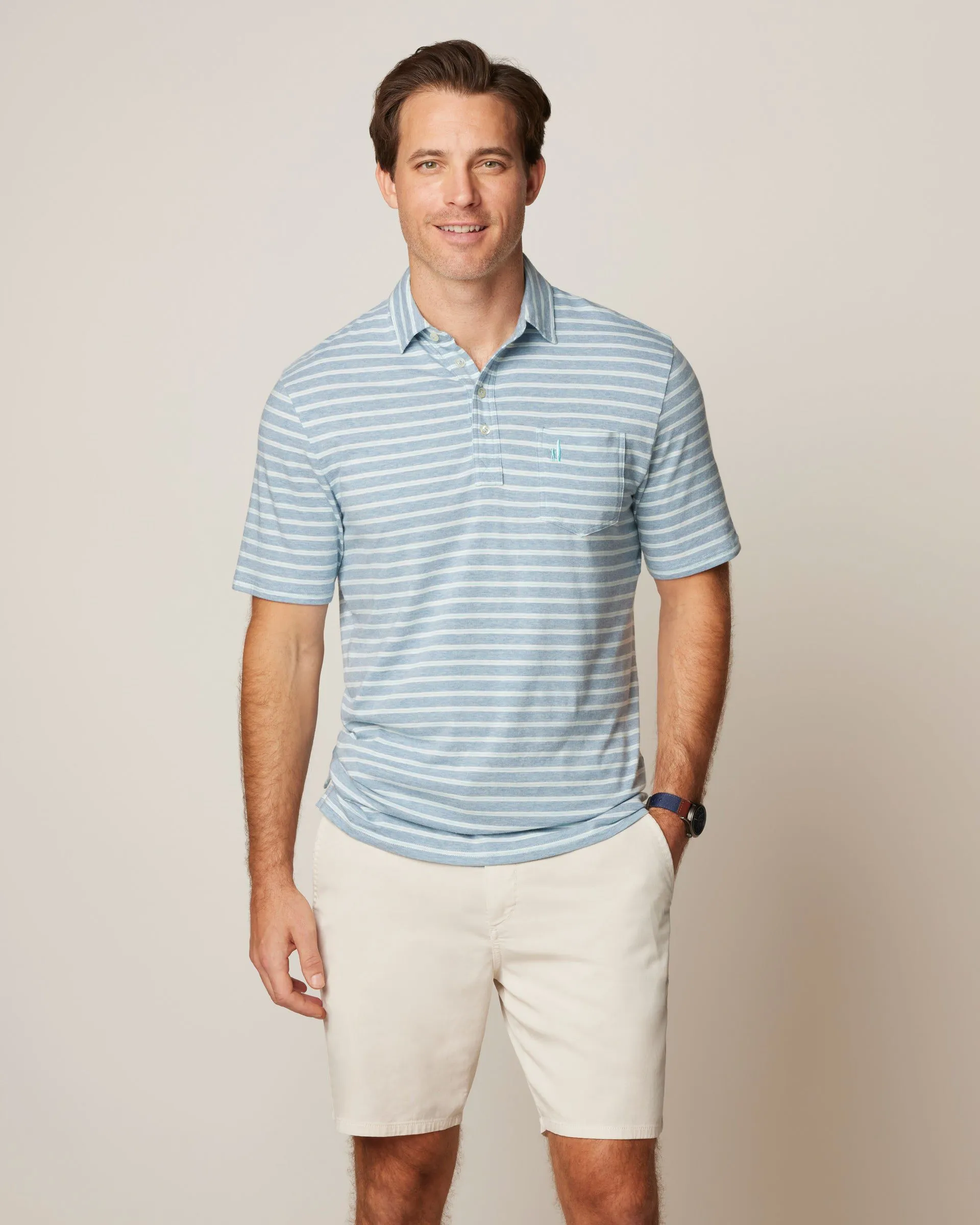 Original 4-Button Polo - Matthis Stripe