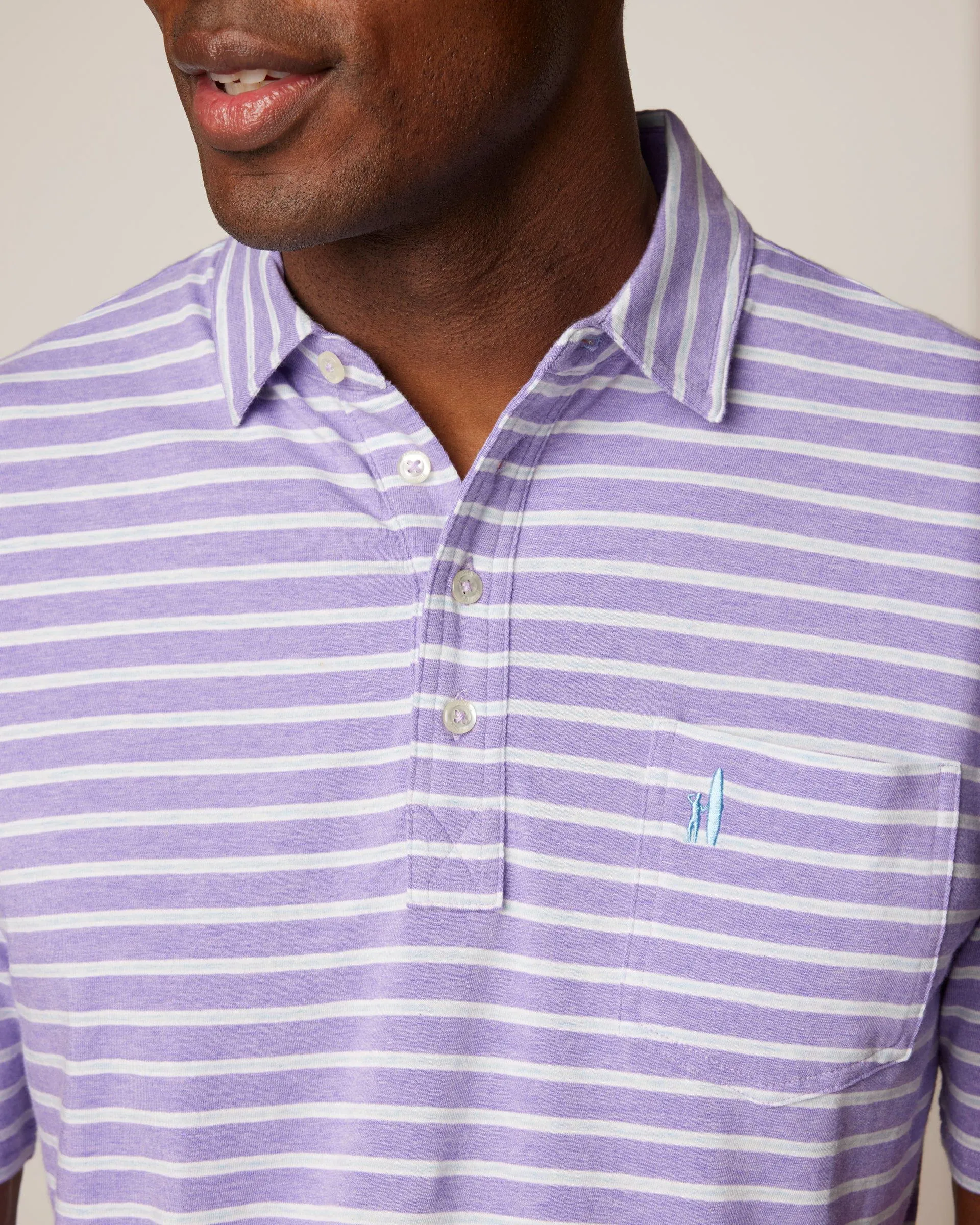 Original 4-Button Polo - Matthis Stripe