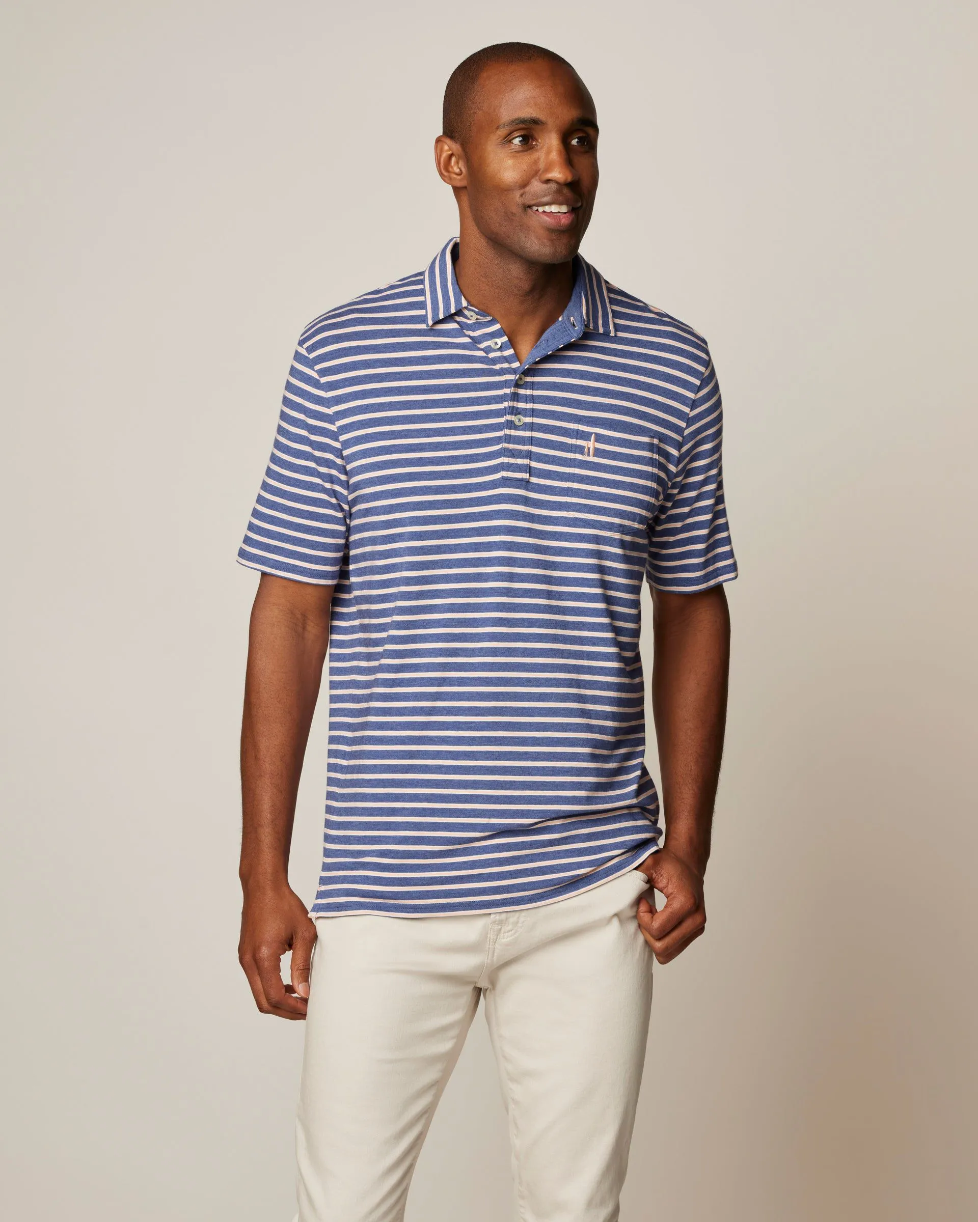Original 4-Button Polo - Matthis Stripe