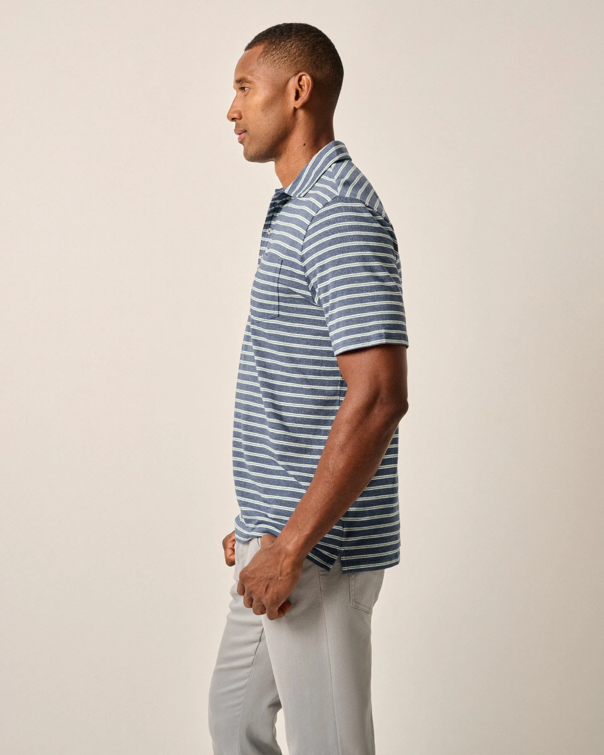 Original 4-Button Polo - Matthis Stripe