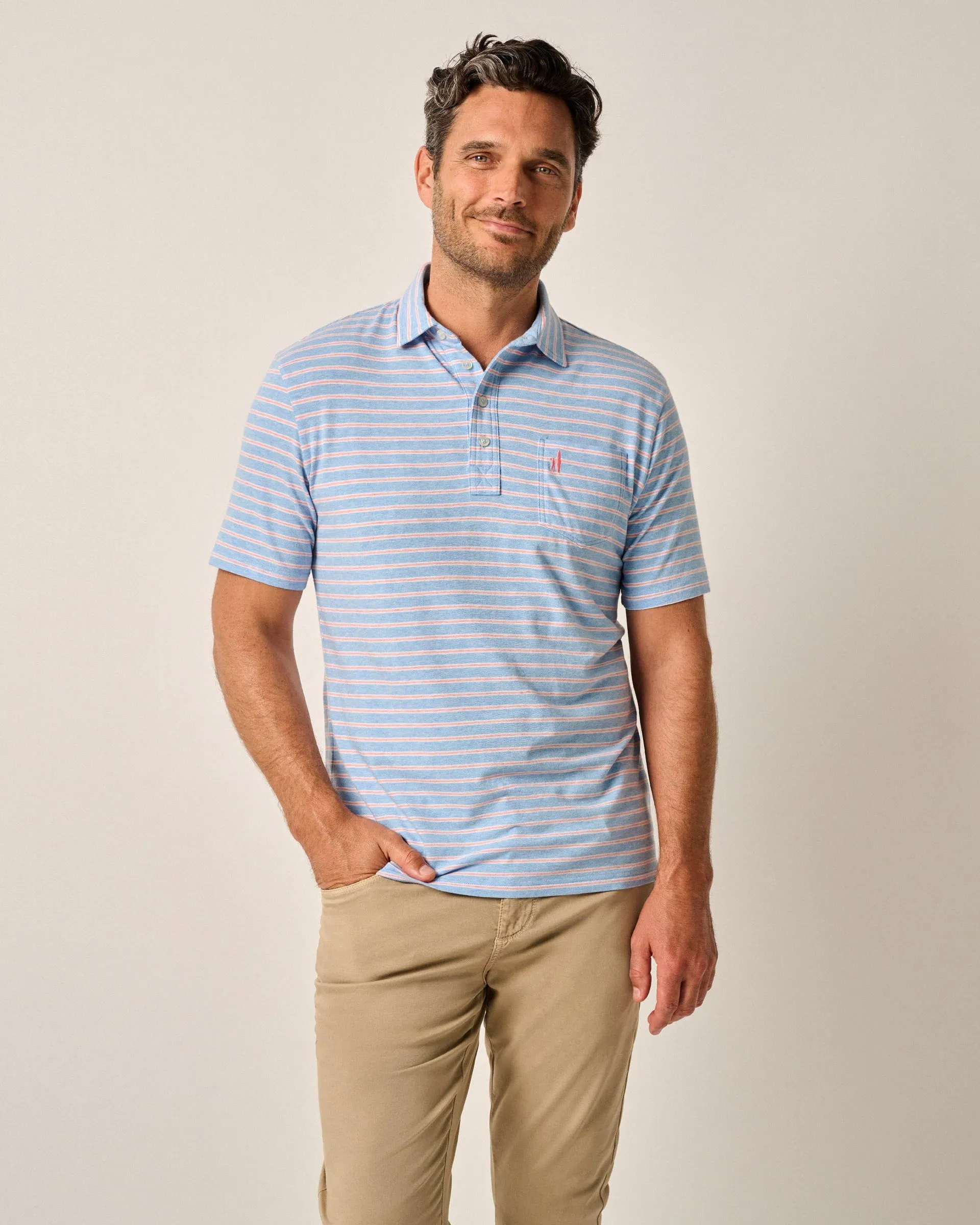 Original 4-Button Polo - Matthis Stripe