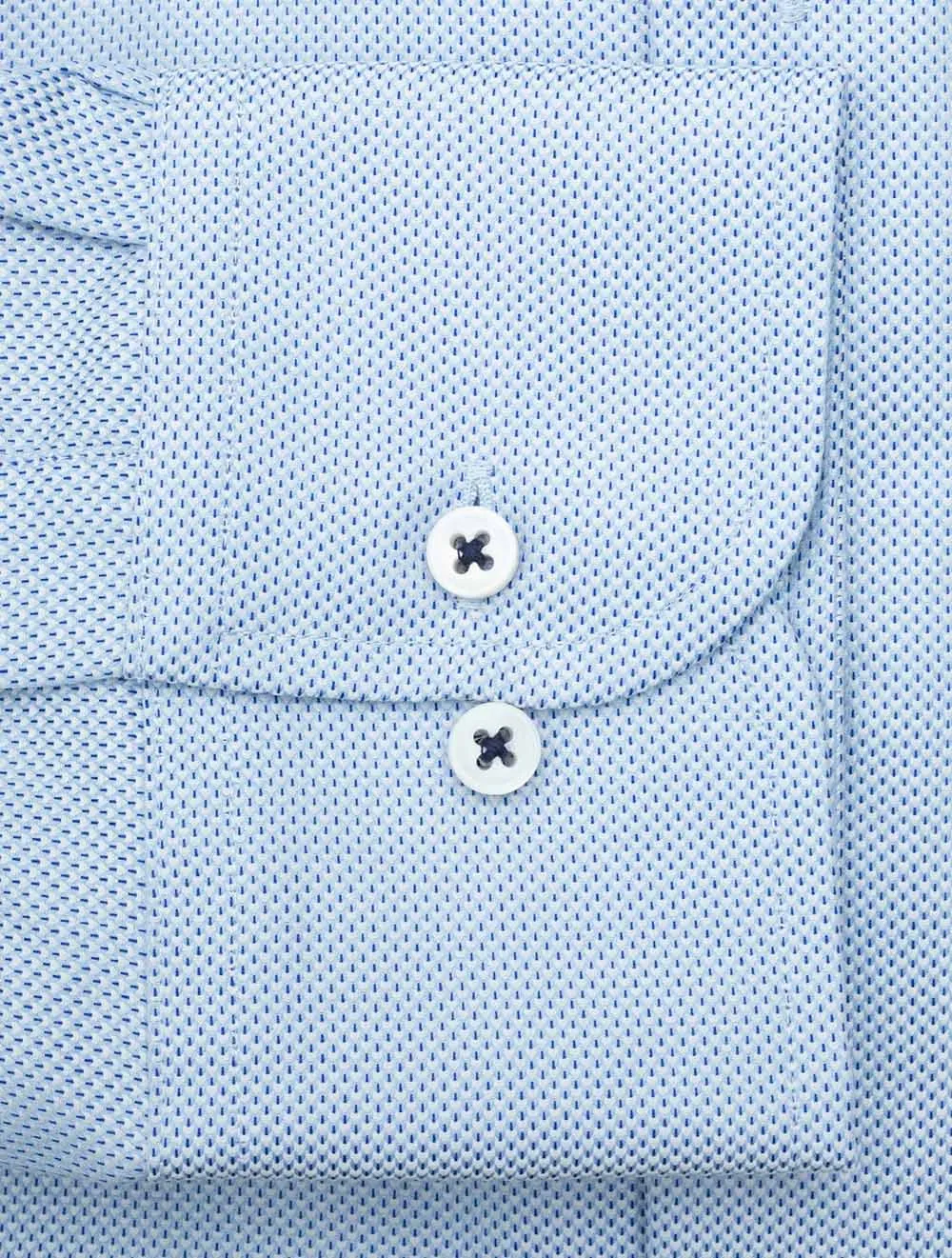 Pattern 2 Ply Comfort Fit Shirt Blue