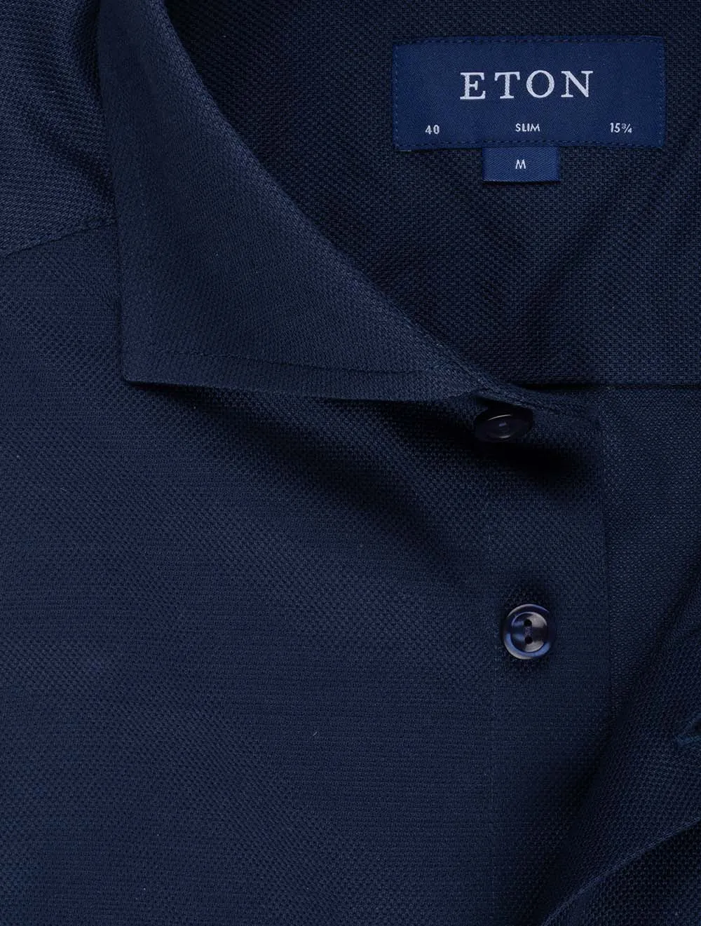 Pique Slim Fit Shirt Blue