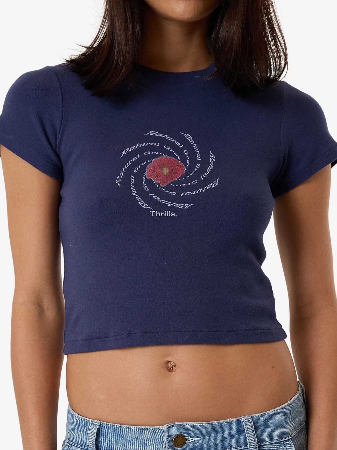 Poppy Portal Mini Tee - Estate Blue
