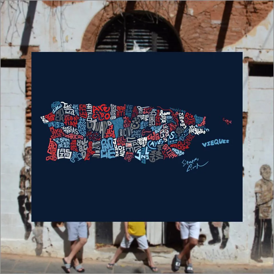 Puerto Rico Town Map Unisex Hoodies - XS & SM Only