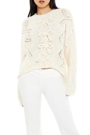 Pullover Bow Sweater - Cream