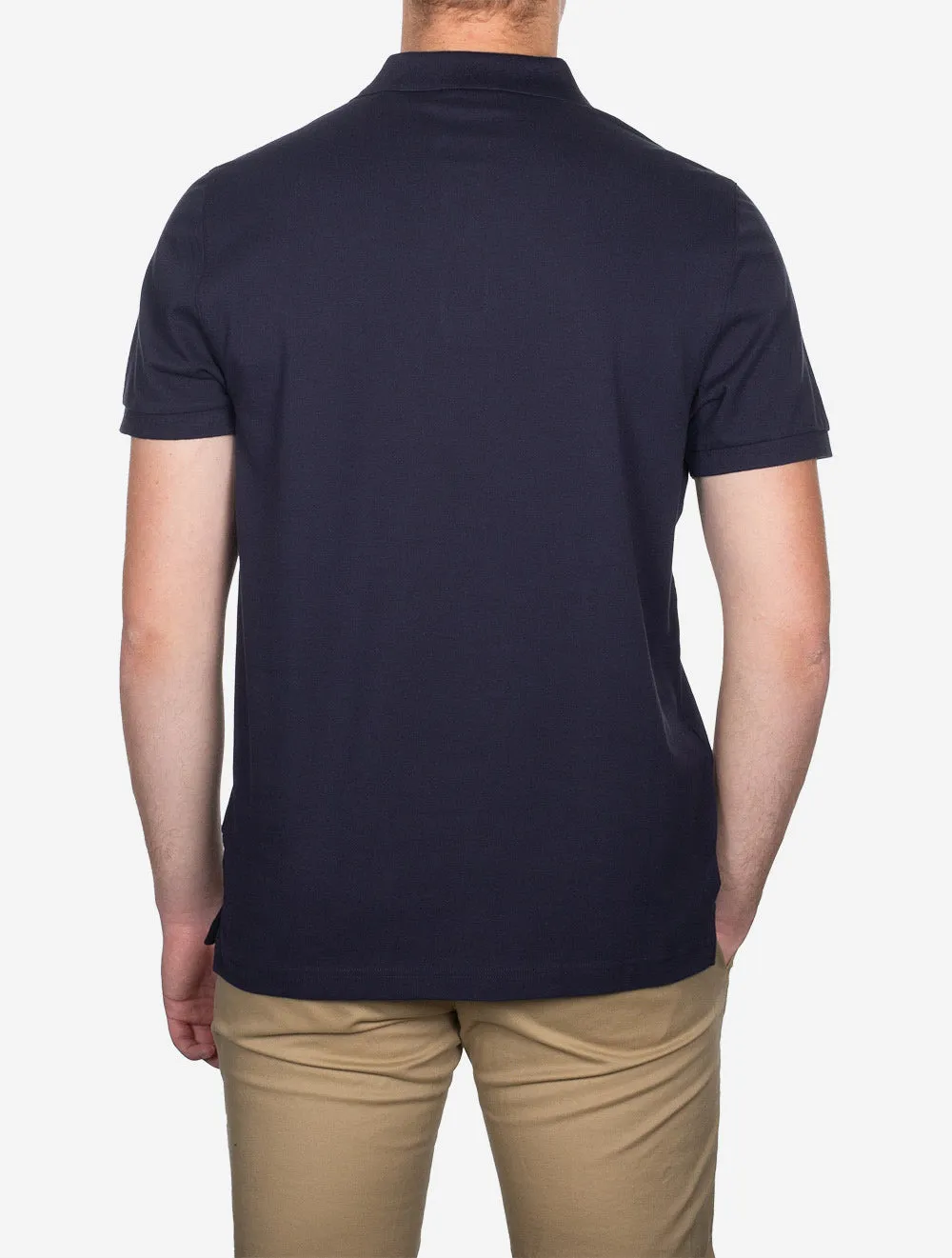 Regular Shield Short Sleeve Pique Polo Evening Blue