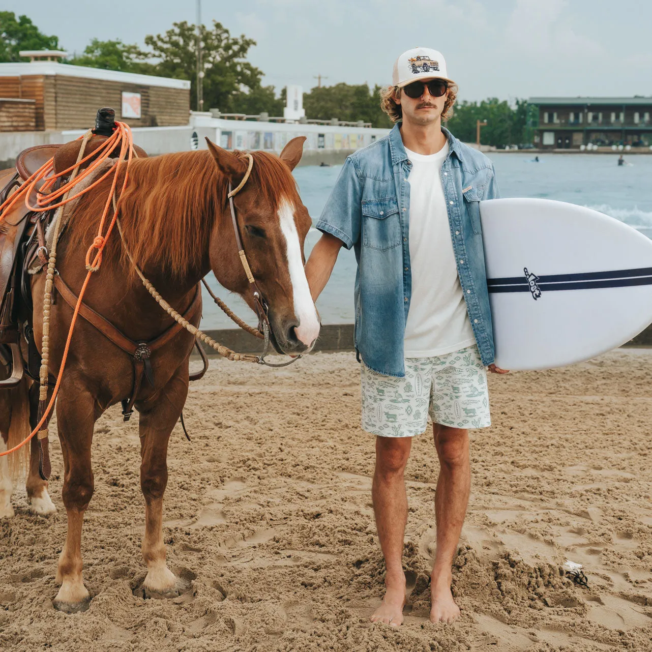 Sendero X Waco Surf Barton Elastic Boardshorts