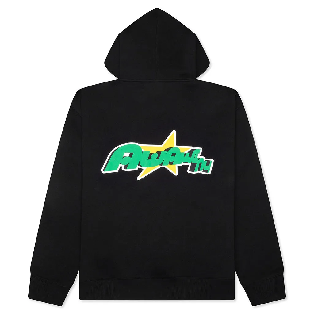 Star A Zip Up Hoodie - Black