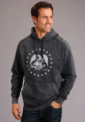 Stetson Eagle And Star (Black) - Men's Hoodie Sweatshirt
