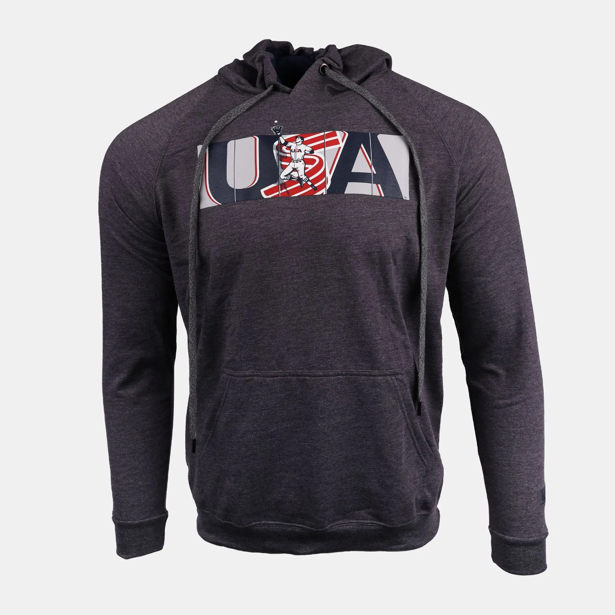 USA x Baseballism Grey Outfield Fence Hoodie
