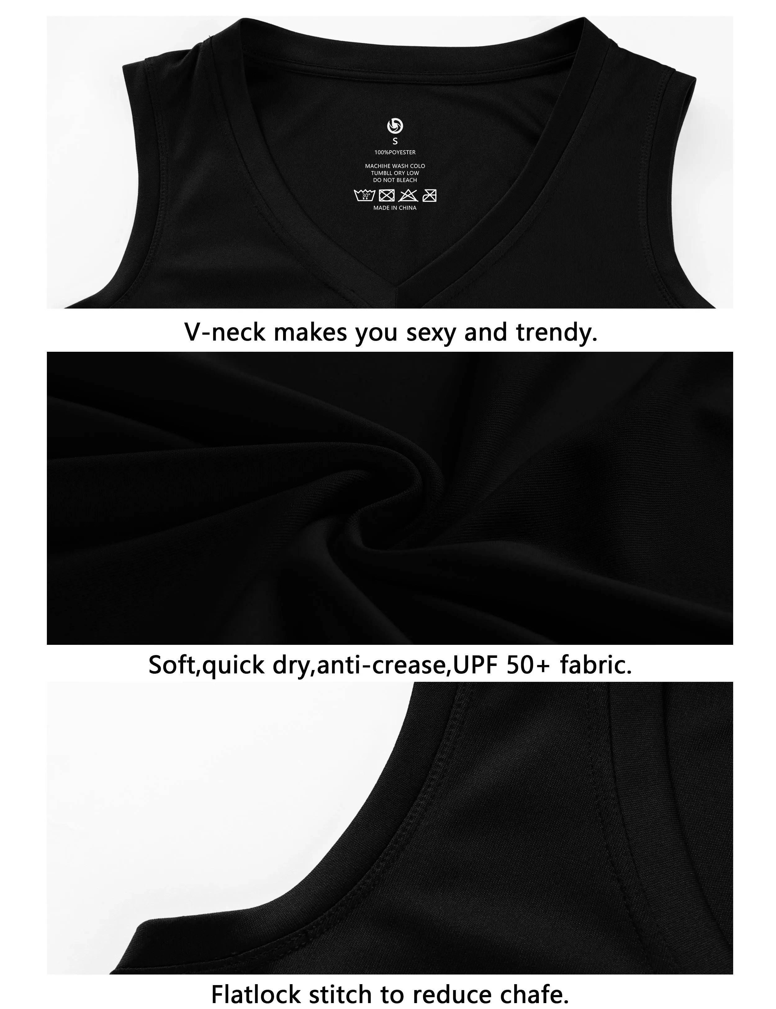 V Neck Sleeveless Athletic Shirts shadowcharcoal_Running