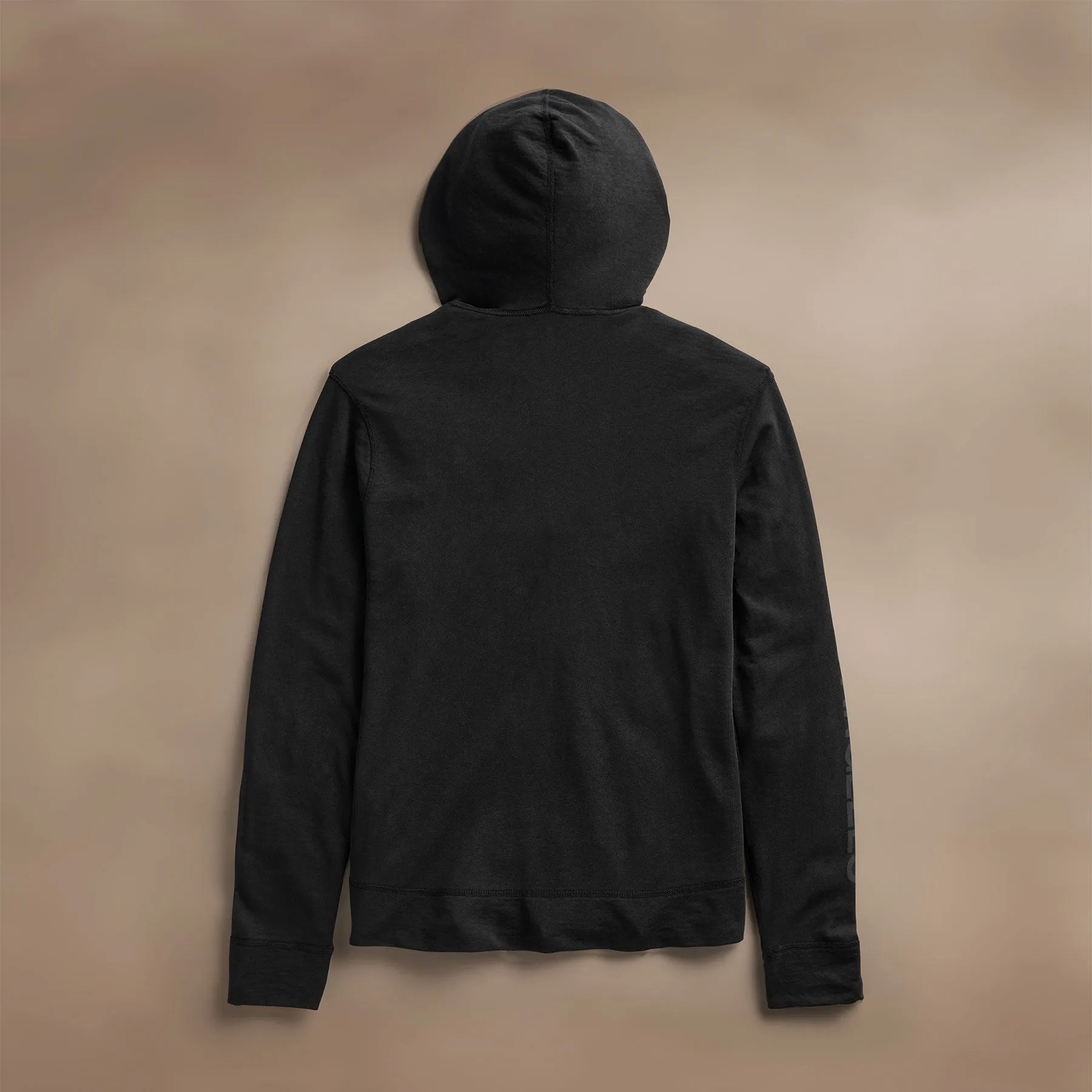 Vintage French Terry Zip Up Hoodie - Black