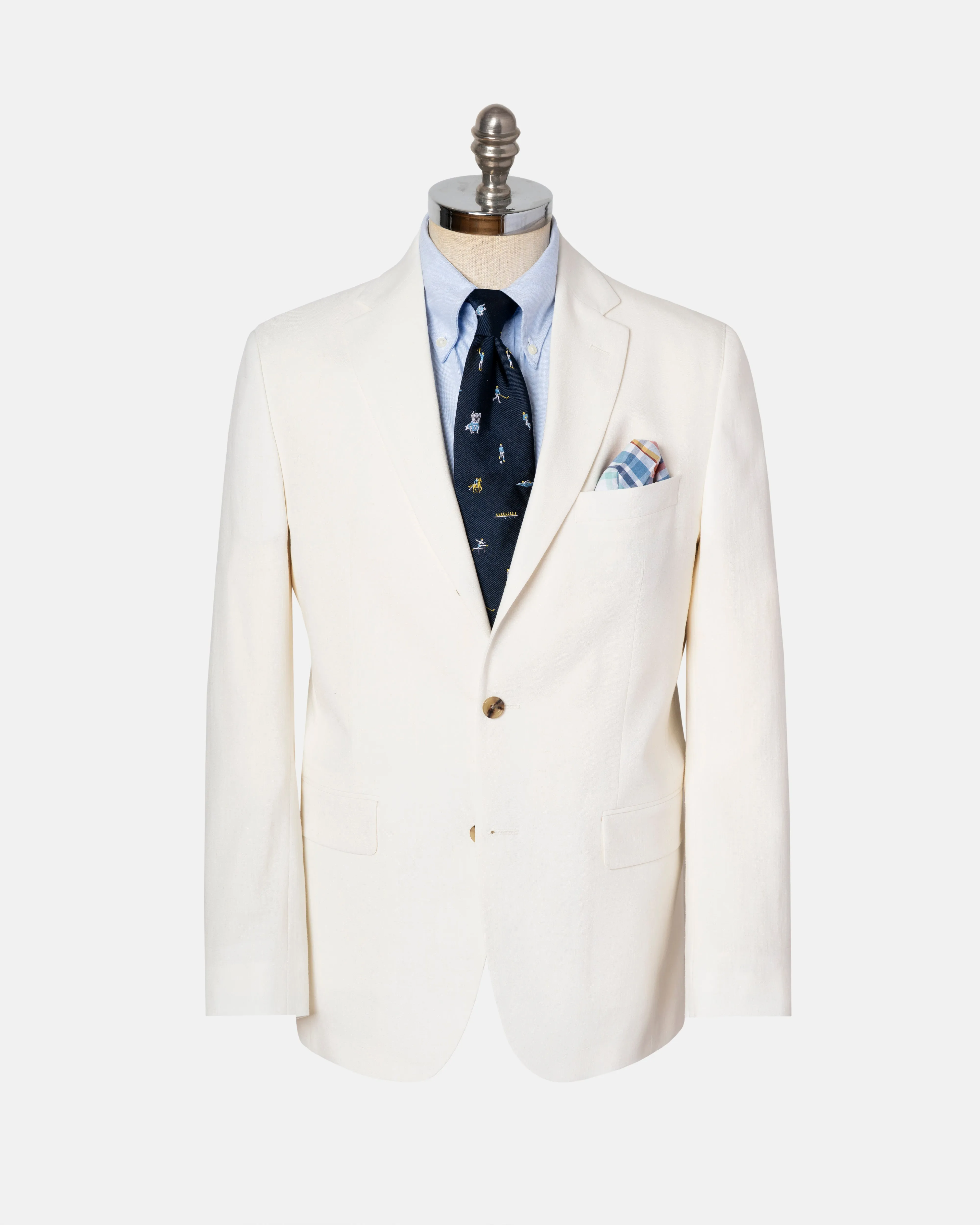 WHITE CRASH LINEN SPORT COAT