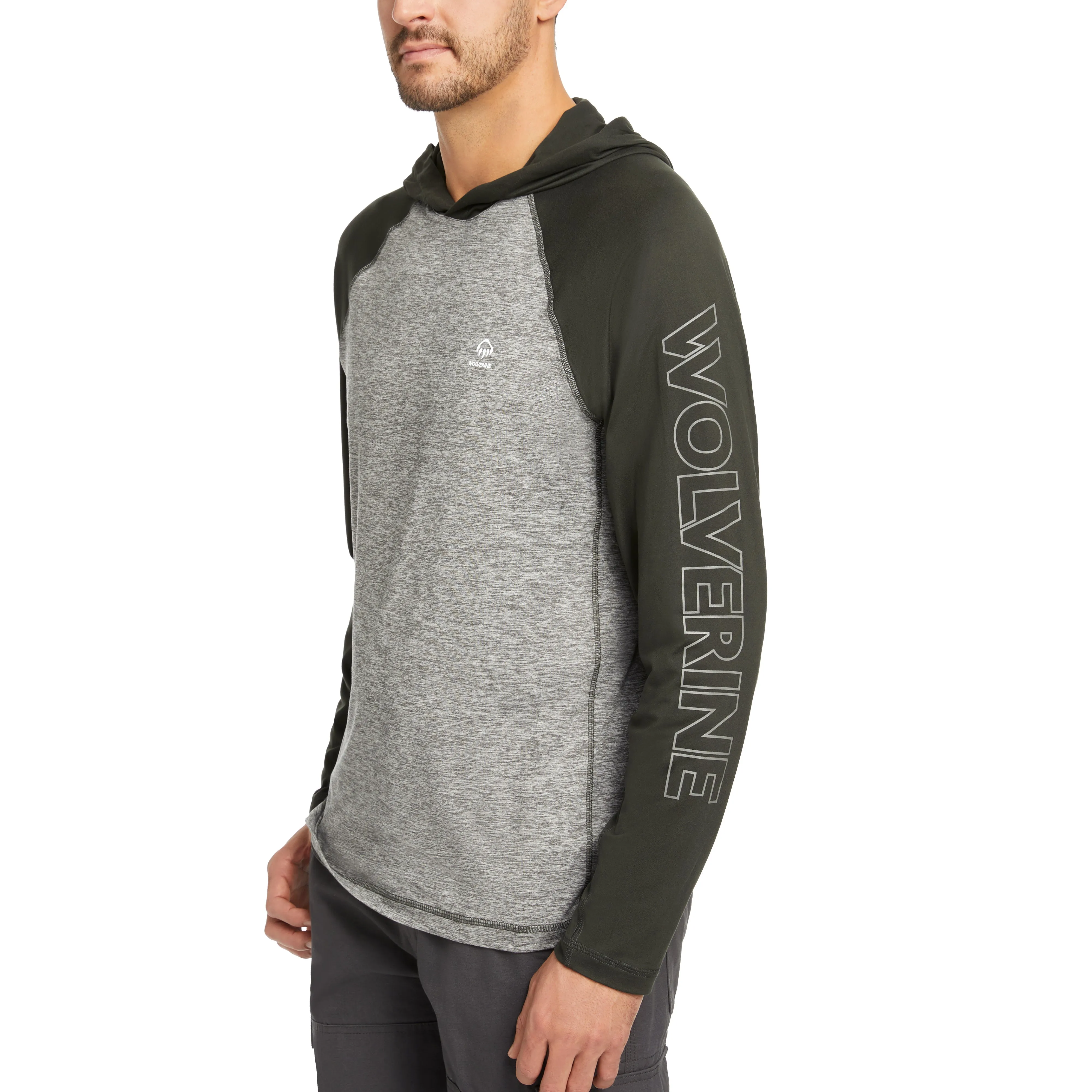 Wolverine Men's Sun-Stop Eco Hooded Long Sleeve Shirt
