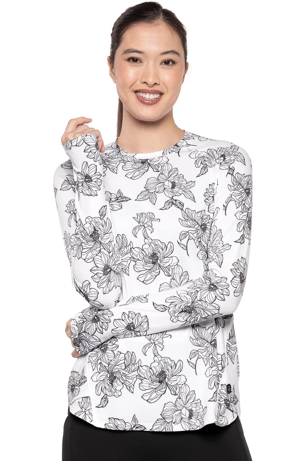 Women's Accelera Tee | White/Black Perfect Peony